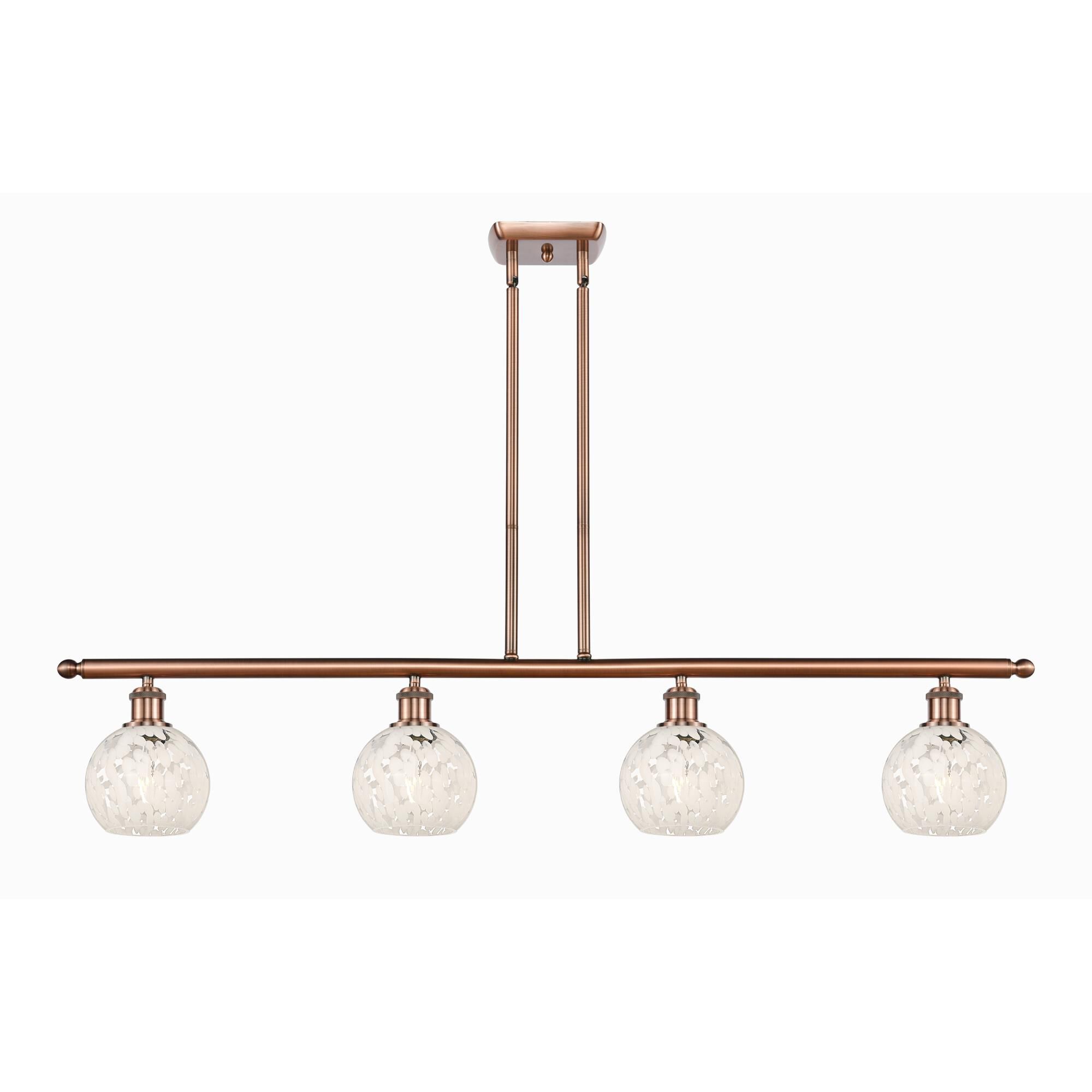 Bruno Marashlian White Mouchette 48 Inch Linear Suspension Light by Innovations Lighting