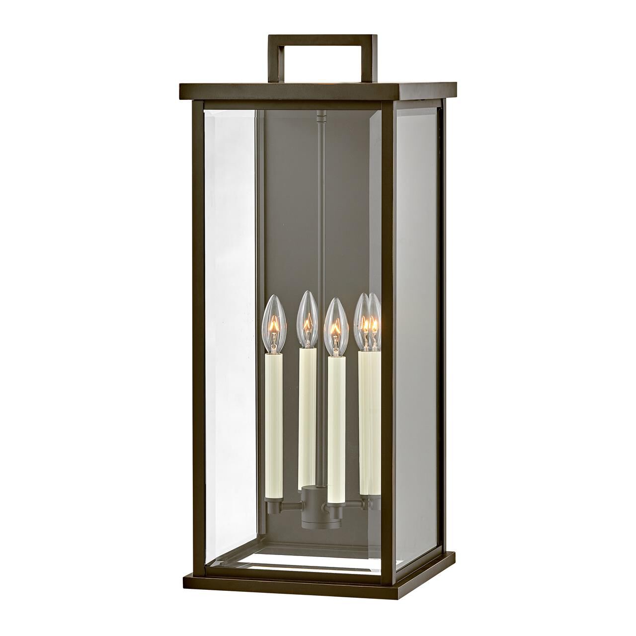 Shown in Oil Rubbed Bronze finish and Clear Beveled glass