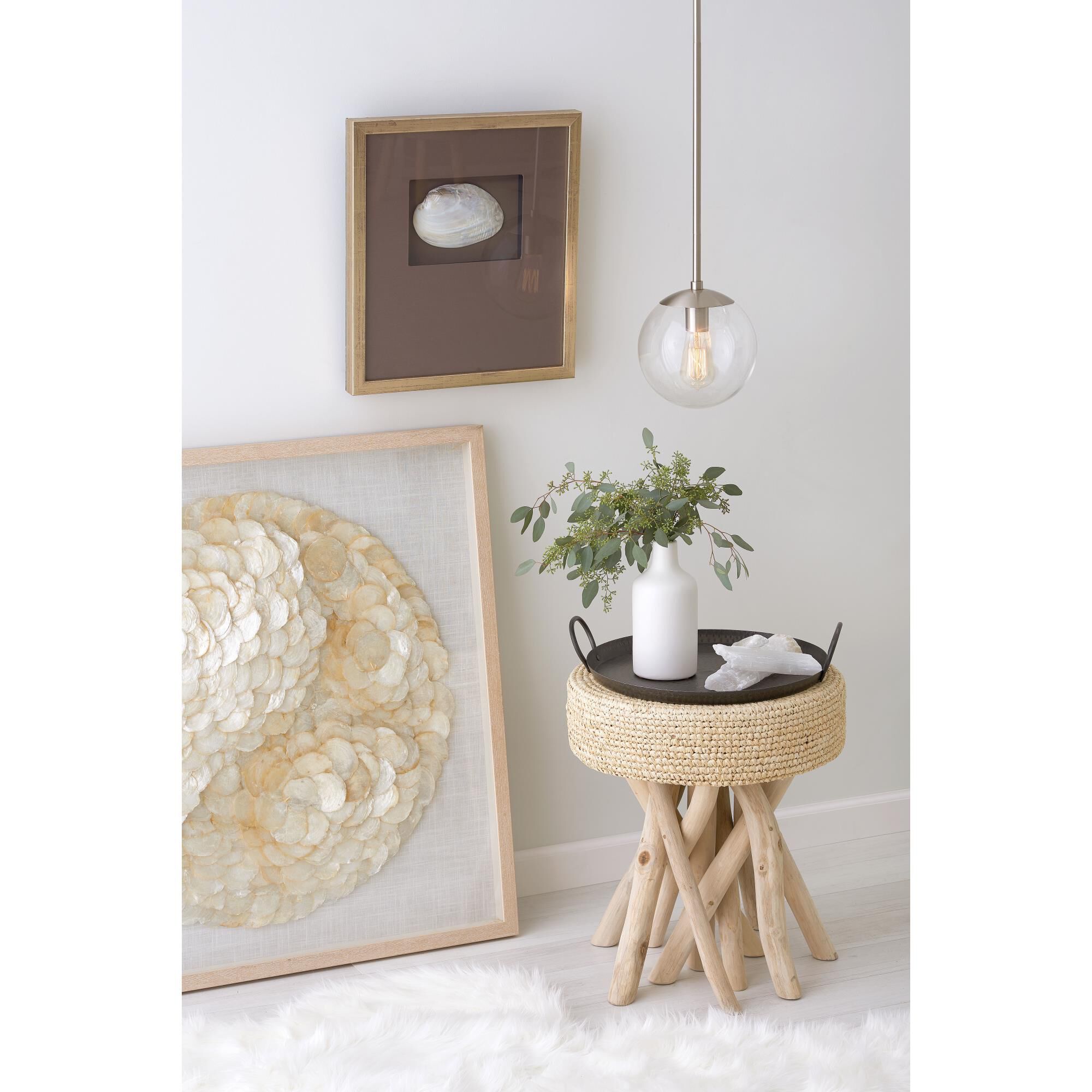 Shown in Polished Antique Nickel finish and Clear glass