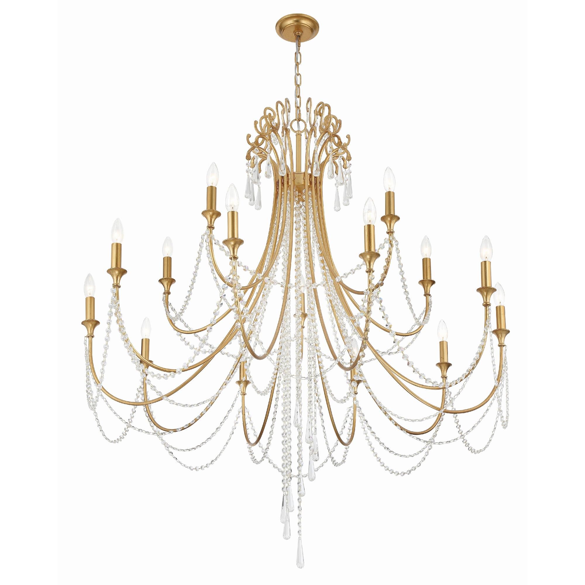 Arcadia 46 Inch 15 Light Chandelier by Crystorama