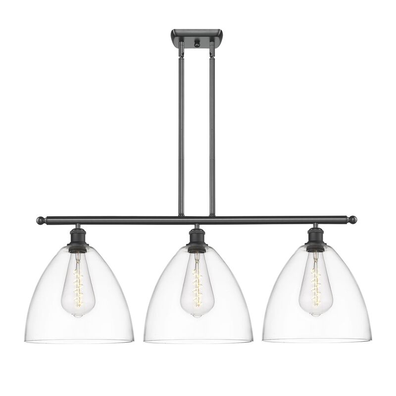 Bruno Marashlian Ballston Dome 38 Inch 3 Light Linear Suspension Light by Innovations Lighting