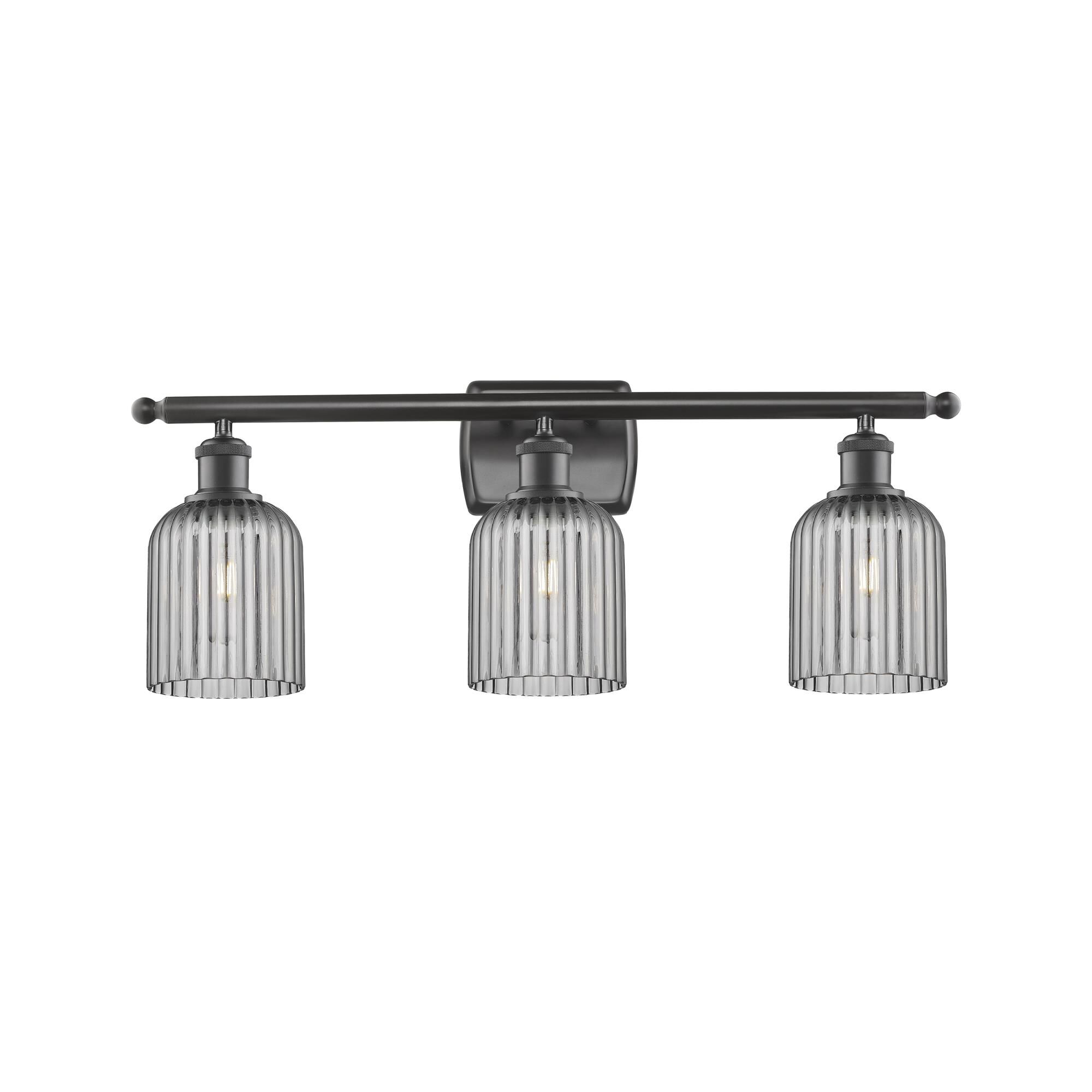 Shown in Oil Rubbed Bronze finish and Light Smoke shade