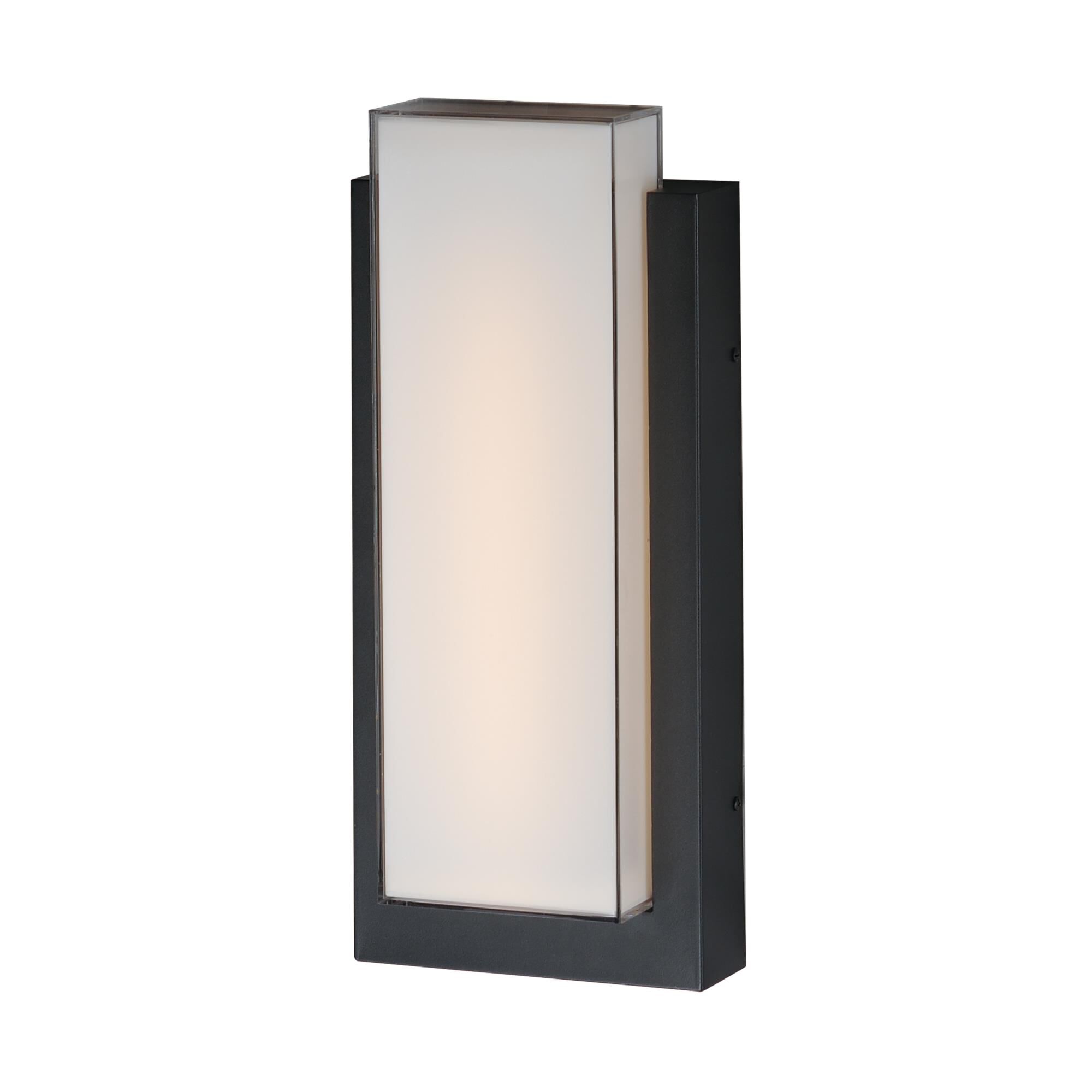 Shown in Black finish and White glass and Acrylic shade