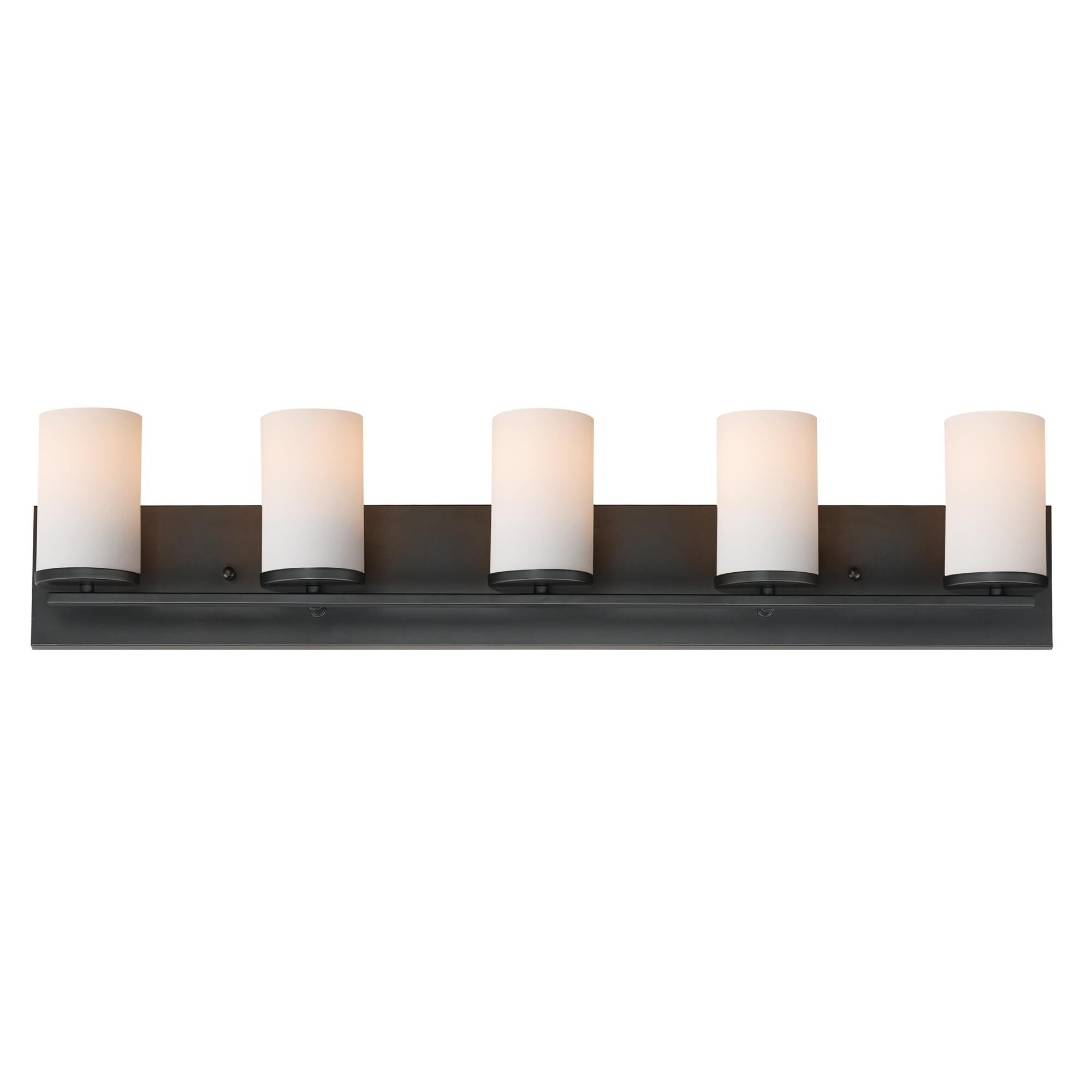 Shown in Black finish and Satin White glass