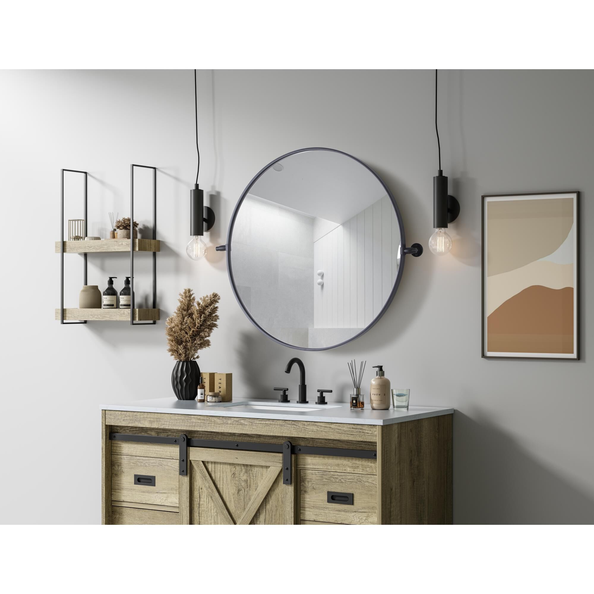 Shown in Black finish