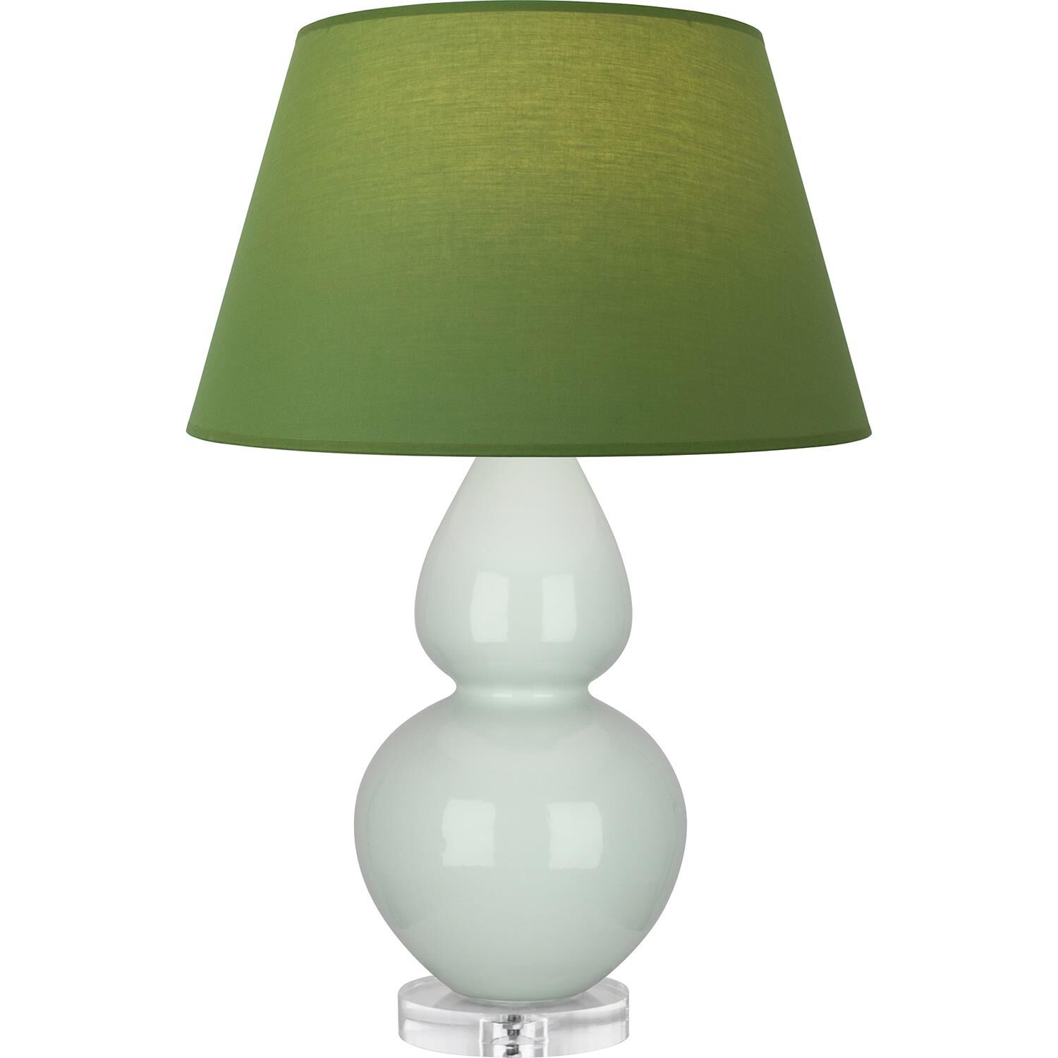 Shown in Celadon finish and Tea Green and Taupe shade and Lucite accent