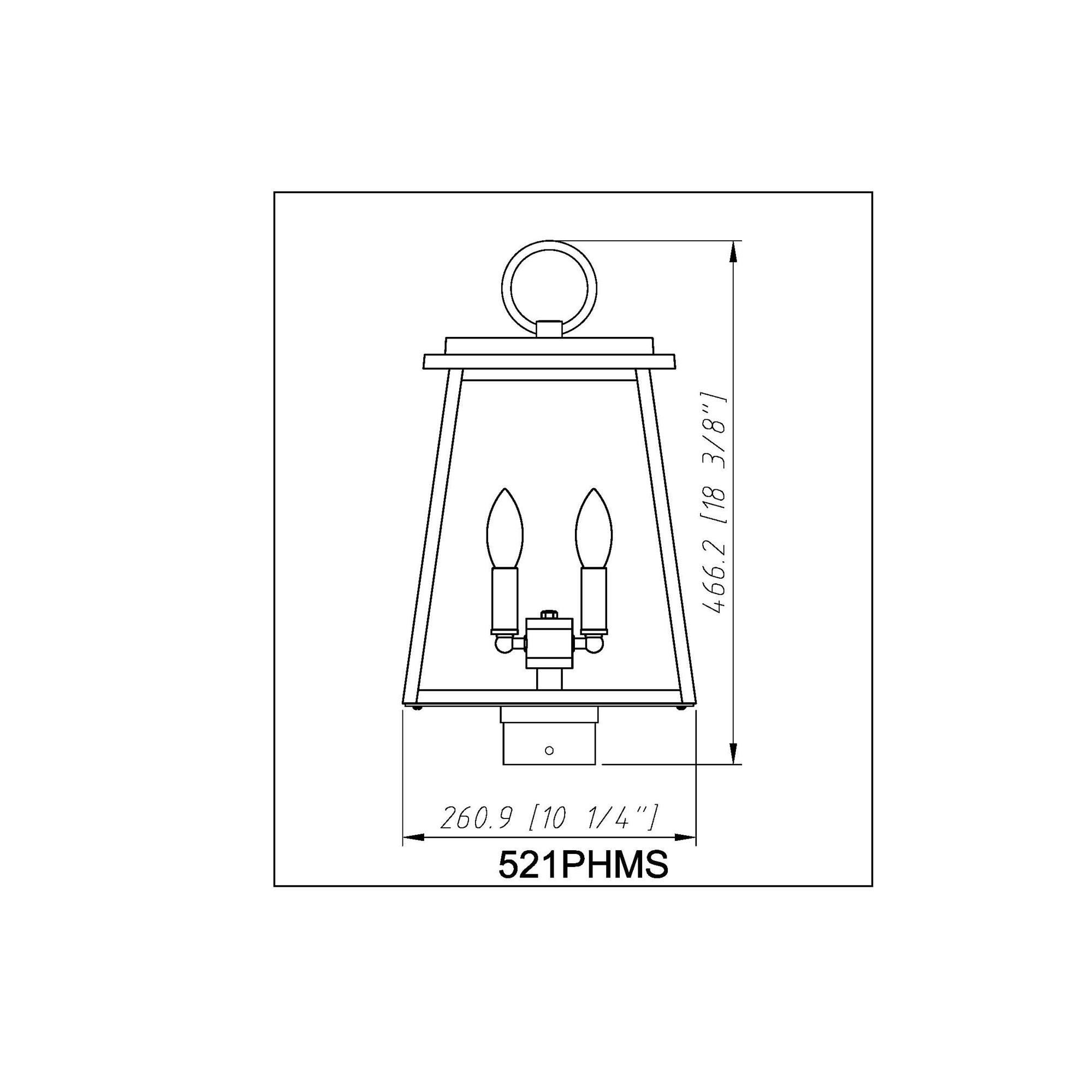 Broughton 18 Inch Tall 2 Light Outdoor Post Lamp by Z-Lite