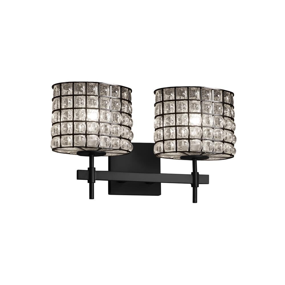 Wire Glass 15 Inch 2 Light Bath Vanity Light by Justice Design Group