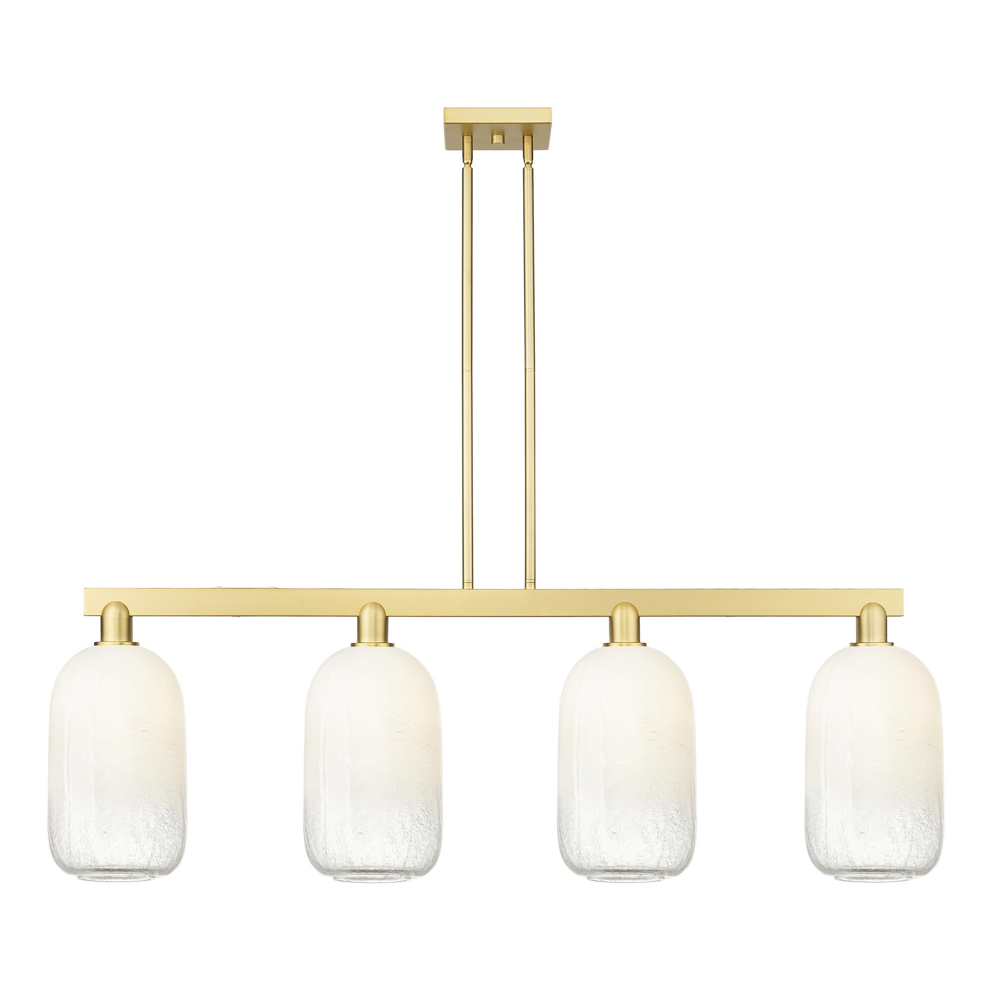 Shown in Satin Gold finish and Opal glass