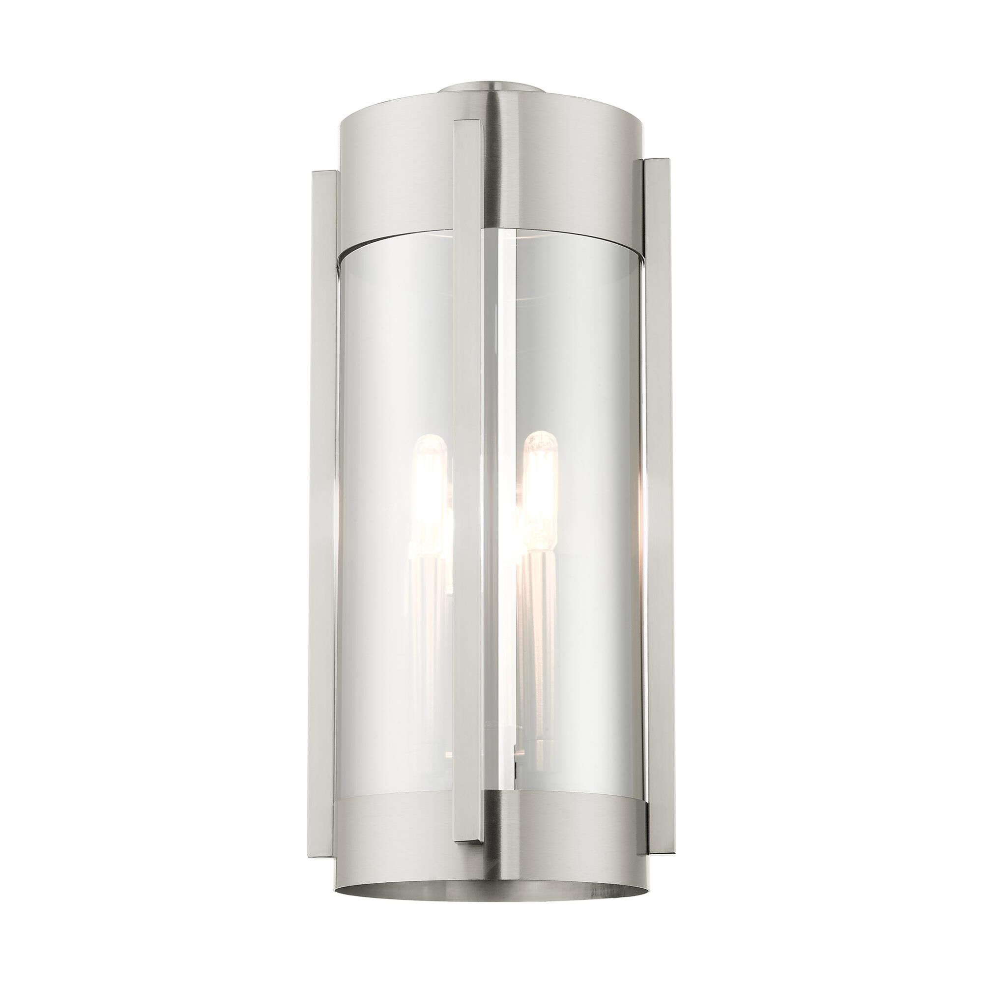 Shown in Brushed Nickel finish and Electrical Plated Smoke glass and Electrical Plated Smoke Glass shade