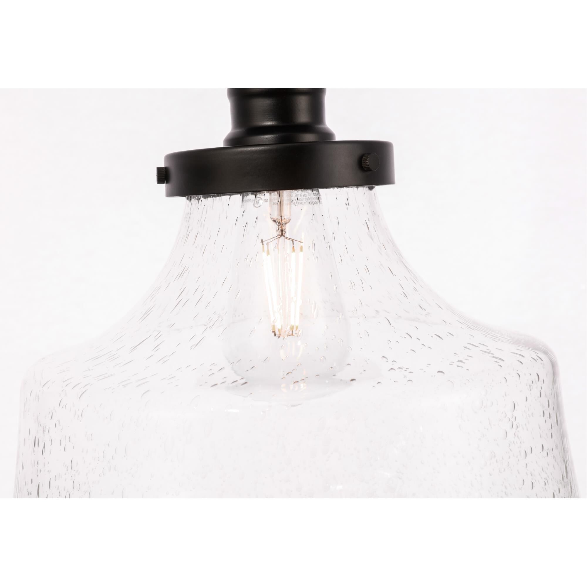 Lyle 11 Inch 1 Light Semi Flush Mount by Elegant Lighting