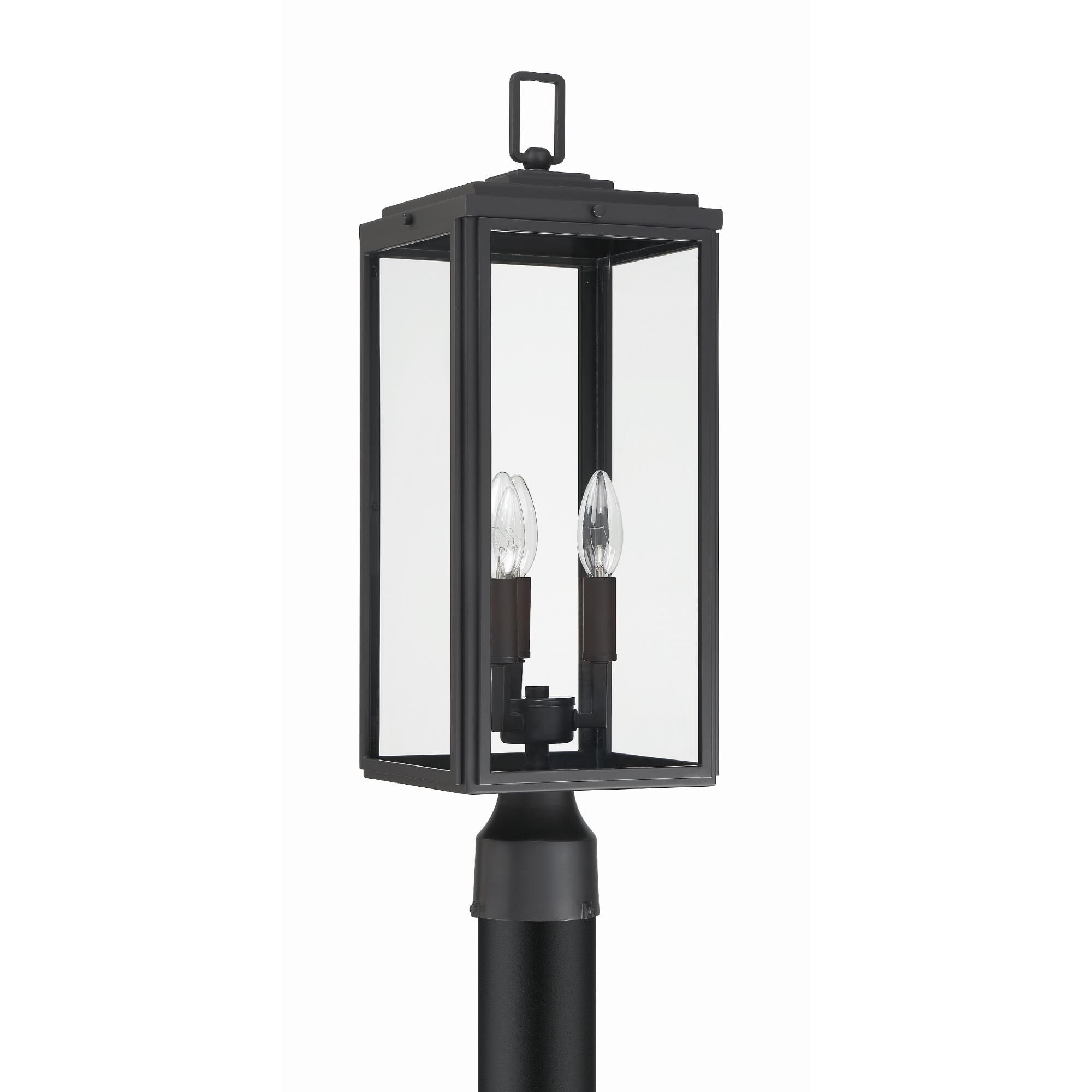 Shown in Matte Black finish and Clear glass and Clear Glass shade