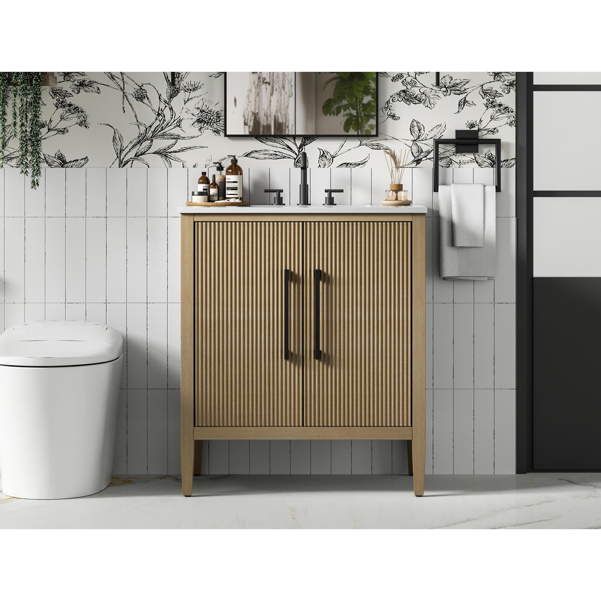 Shown in Linen Oak finish