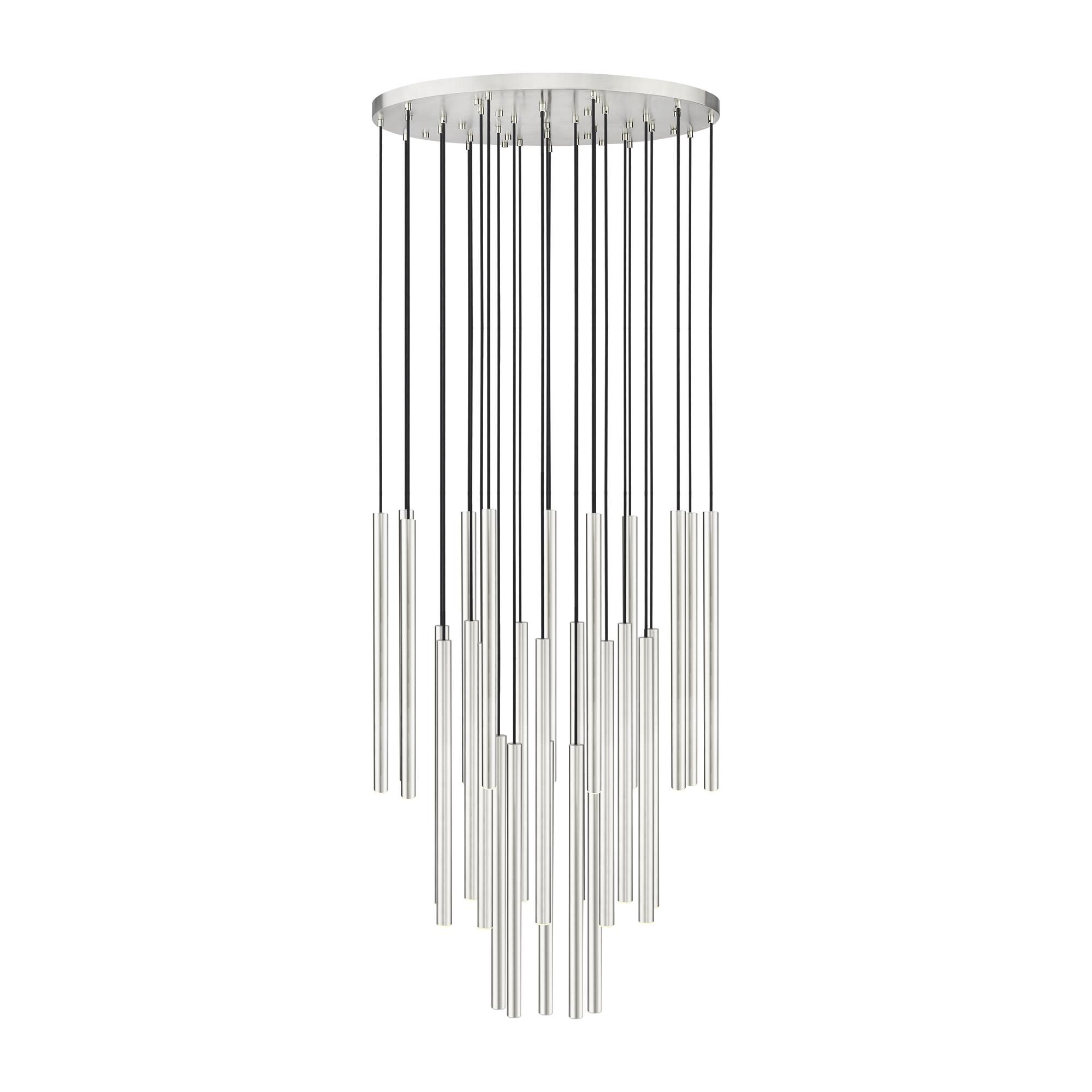 Shown in Brushed Nickel finish and Brushed Nickel glass and Brushed Nickel shade