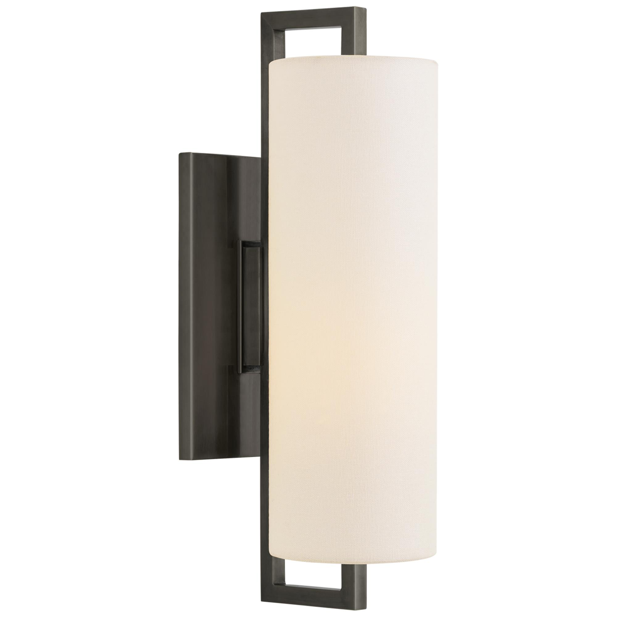 Shown in Bronze finish and Linen shade