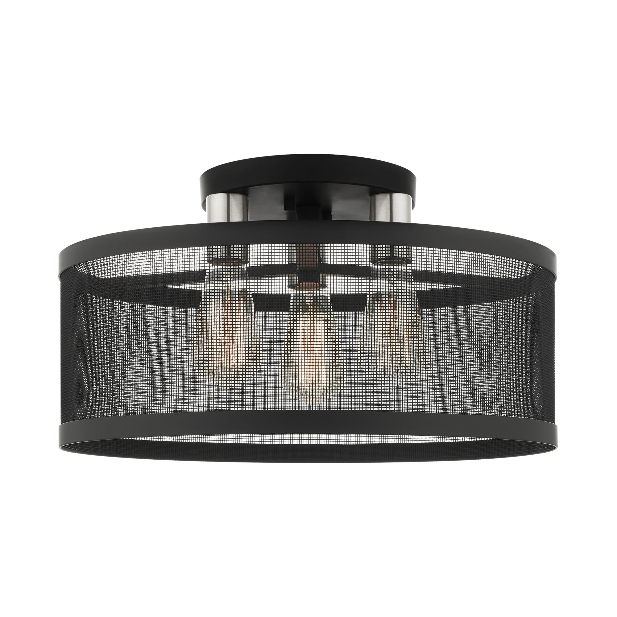 Industro 3 Light Semi Flush Mount by Livex Lighting