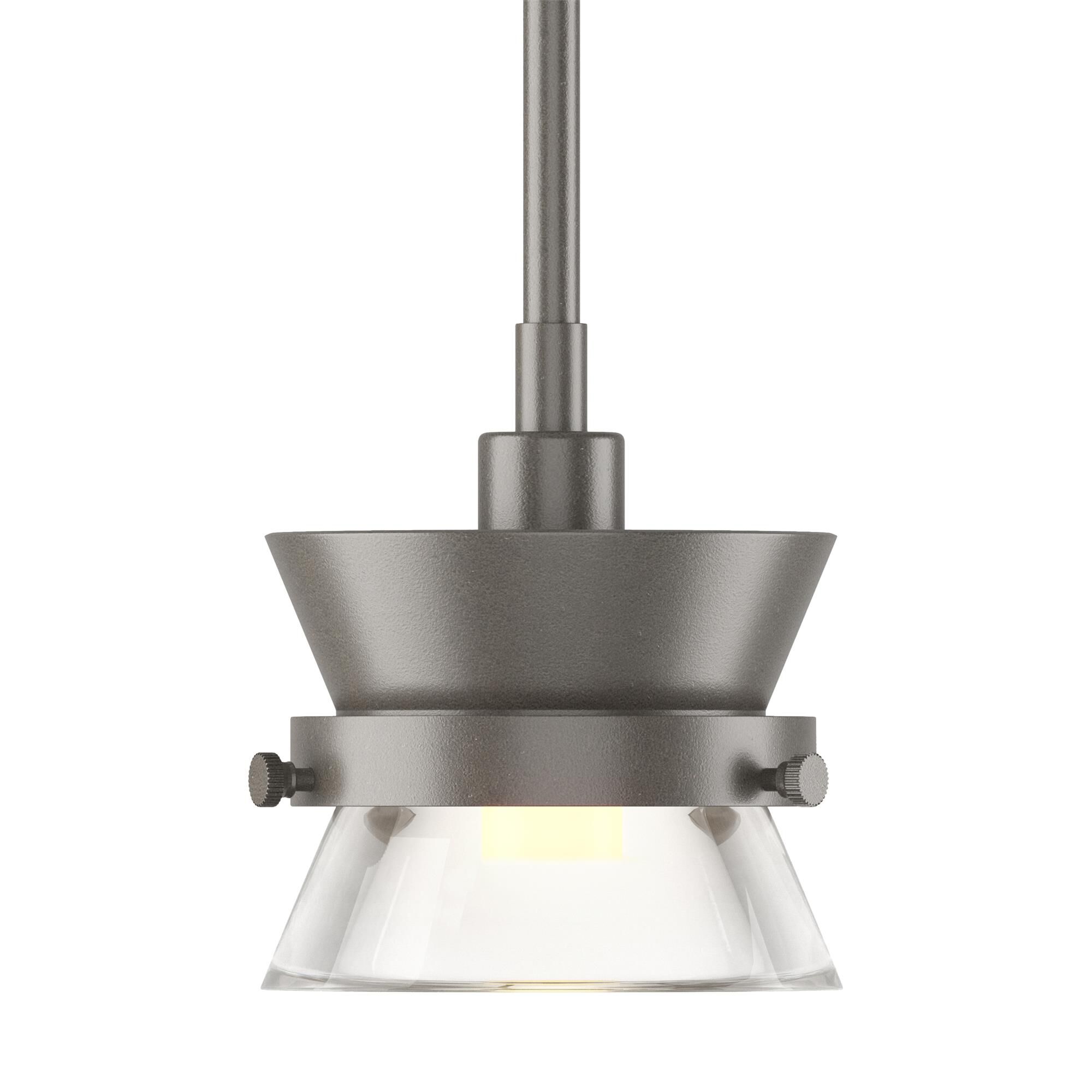 Shown in Dark Smoke finish and Clear glass