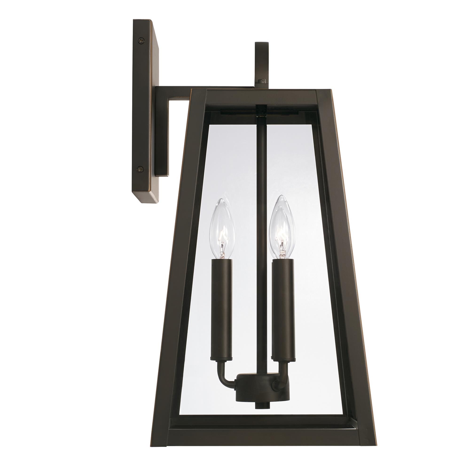 Shown in Oiled Bronze finish and Clear glass