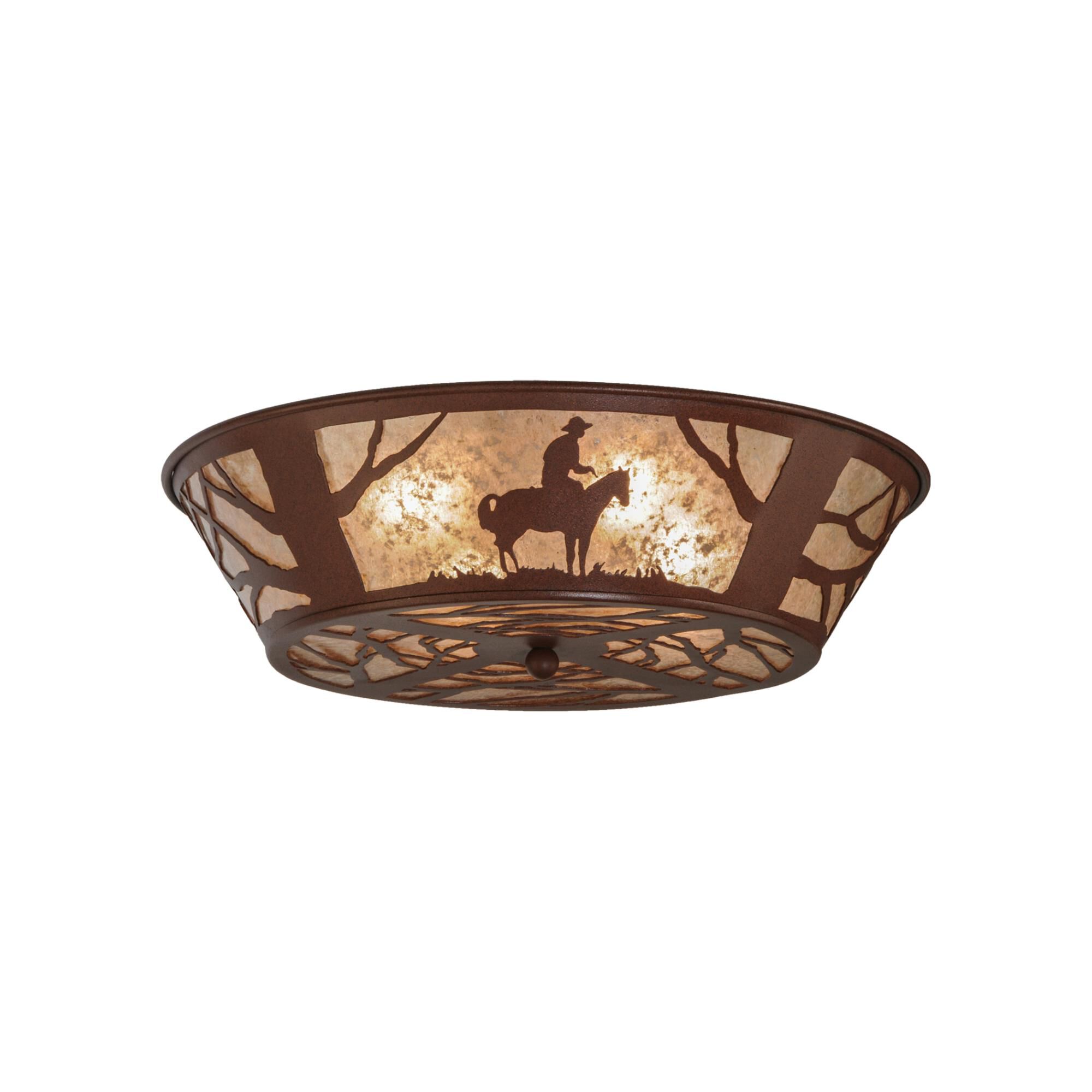 Cowboy 22 Inch 4 Light Flush Mount by Meyda Lighting