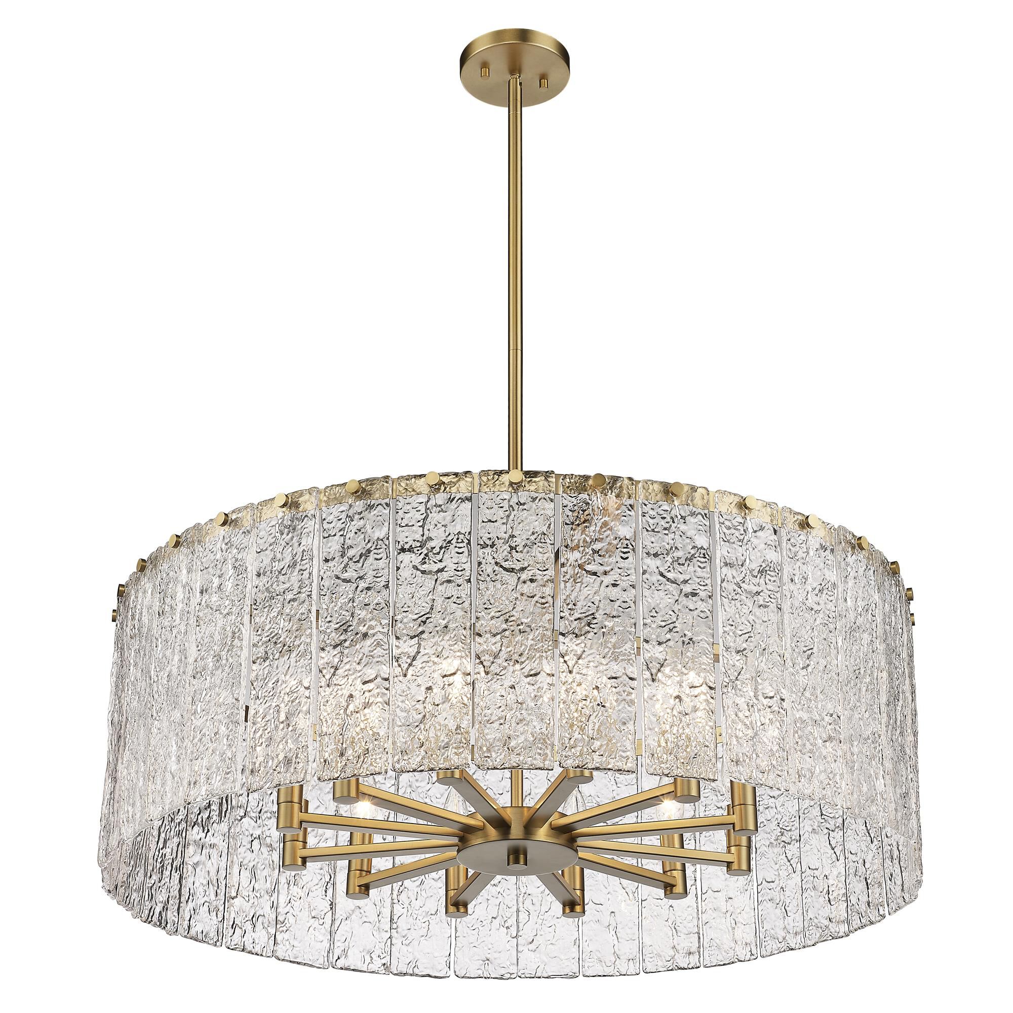 Shown in Modern Gold finish and Clear glass