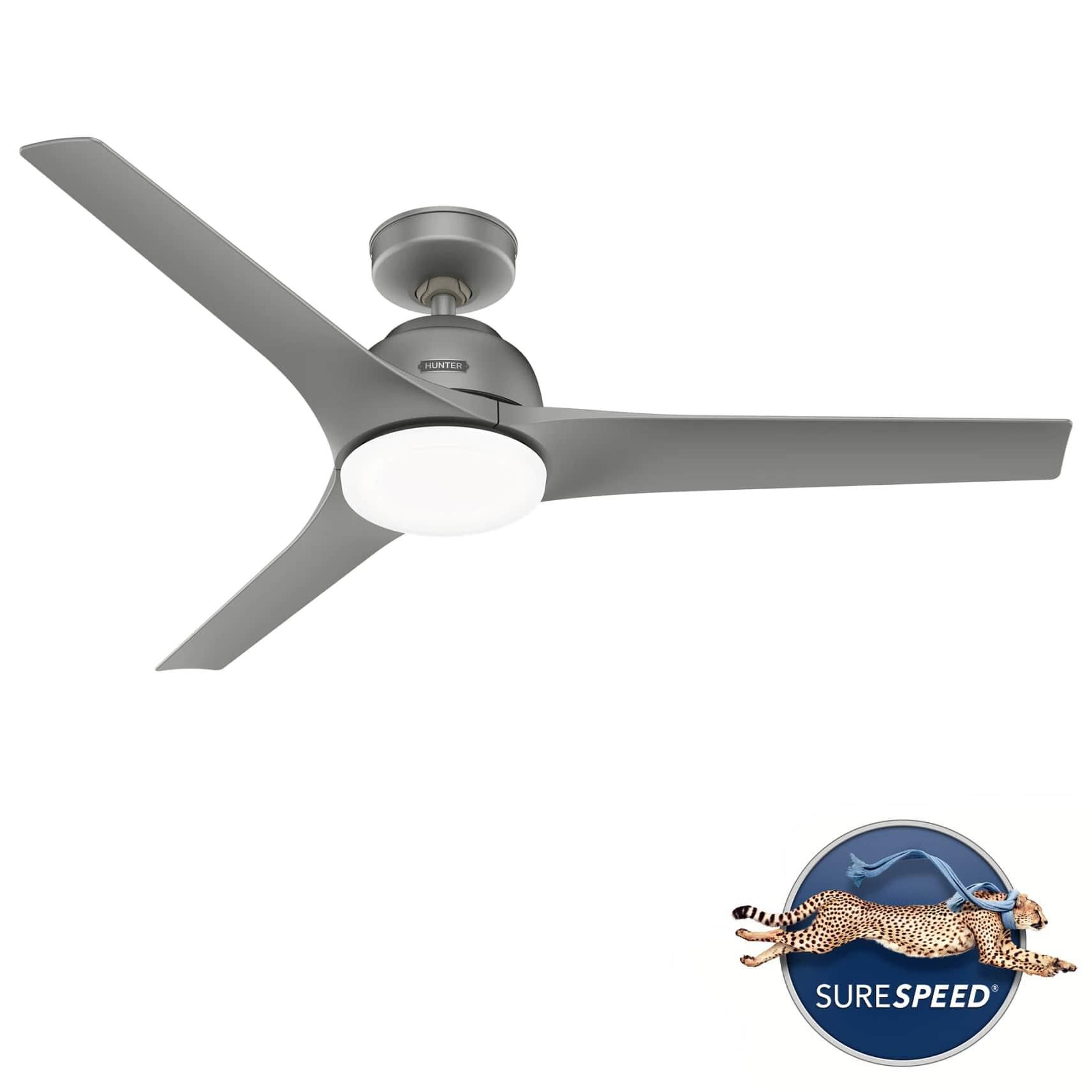 Gallegos Outdoor Rated 52 Inch Ceiling Fan with Light Kit by Hunter Fan