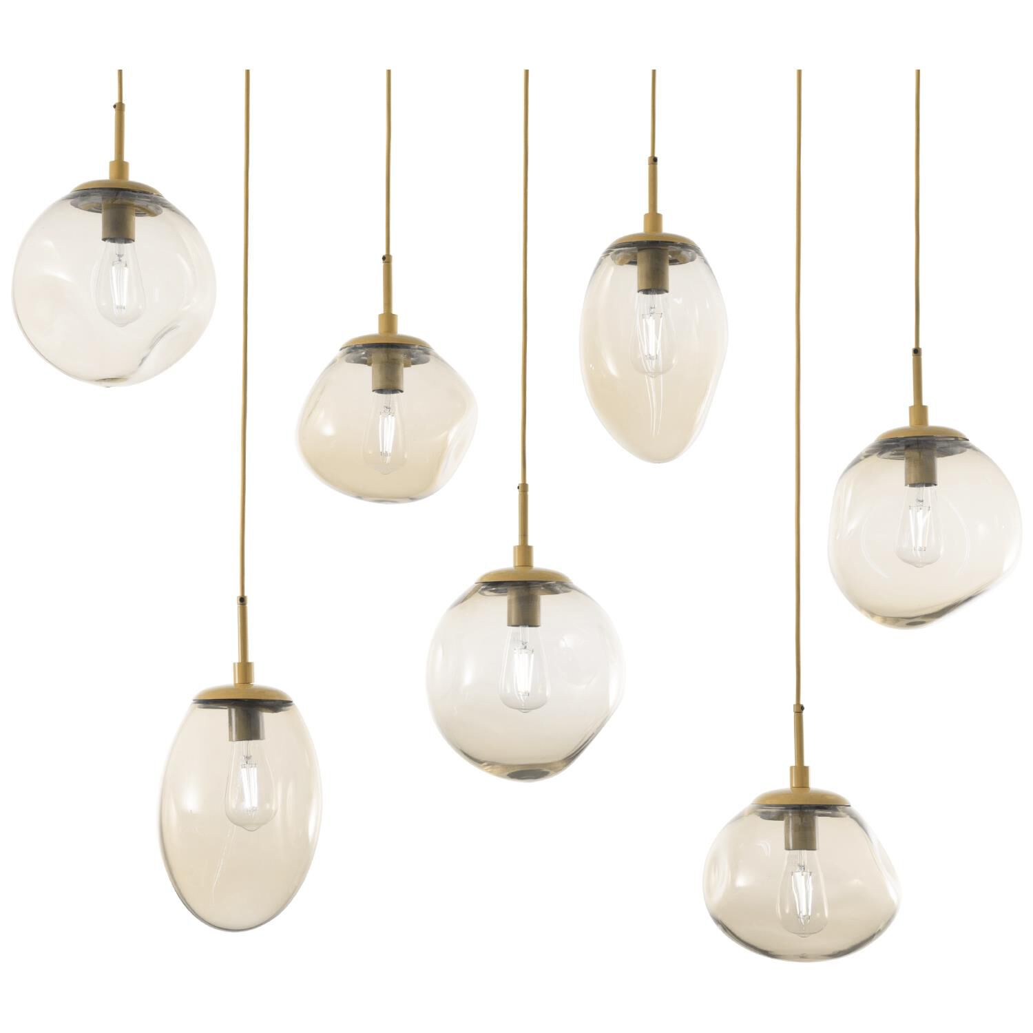 Levi Wilson Nebula 50 Inch 7 Light Linear Suspension Light by Hammerton Studio