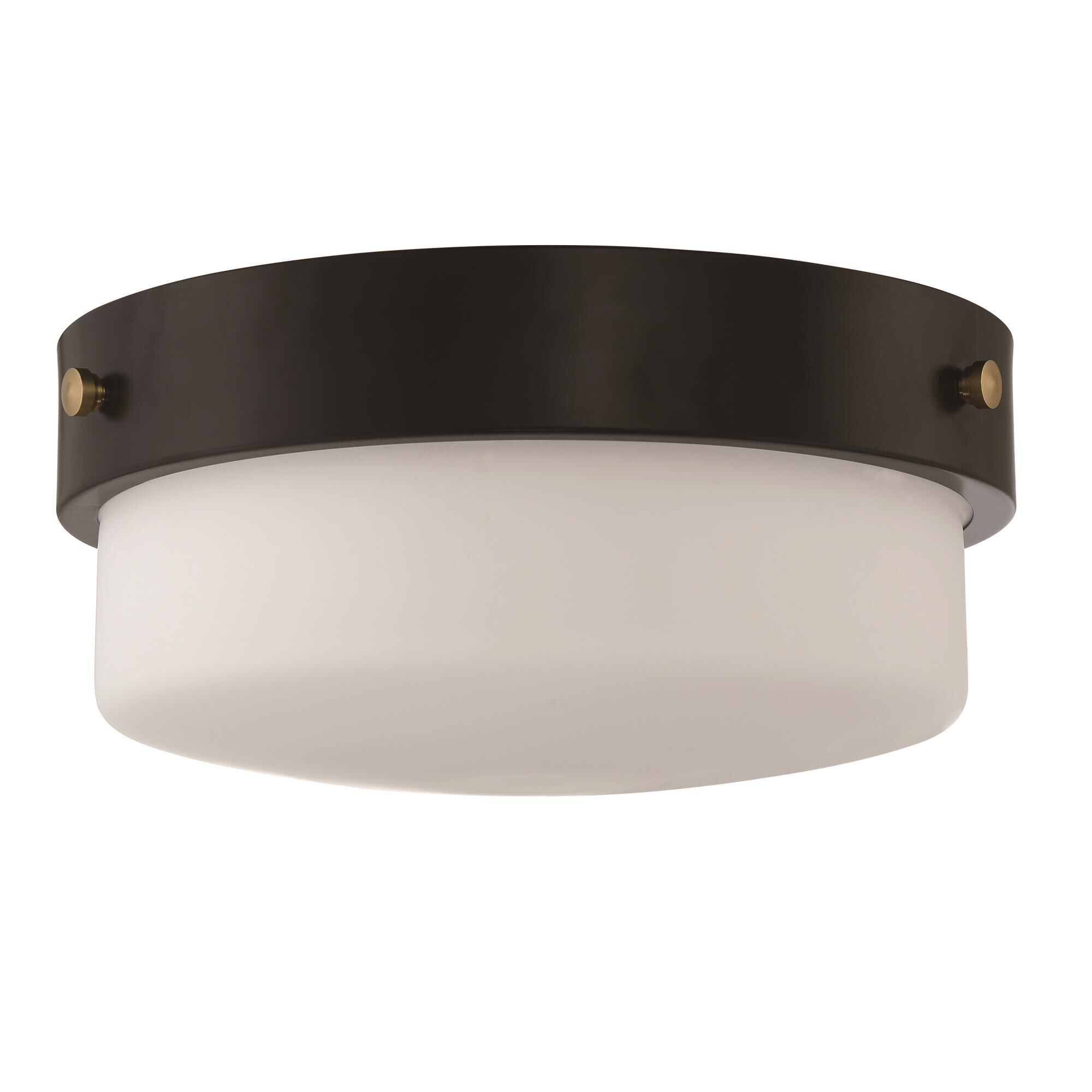 Shown in Flat Black finish and White Frosted glass and Glass shade