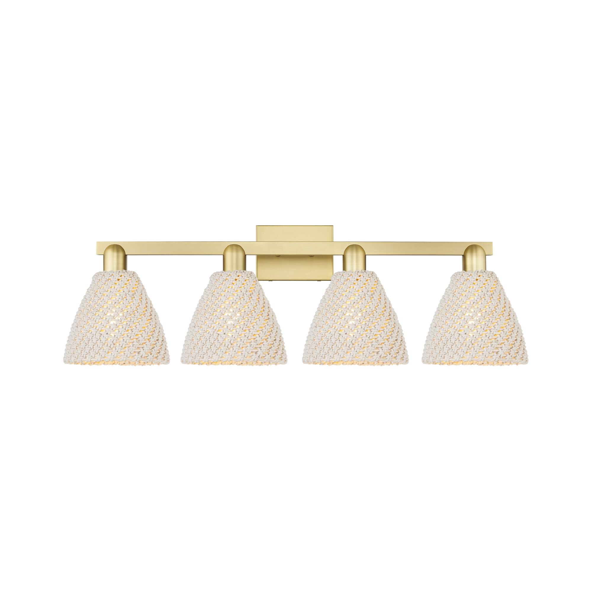 Shown in Satin Gold finish and Natural shade