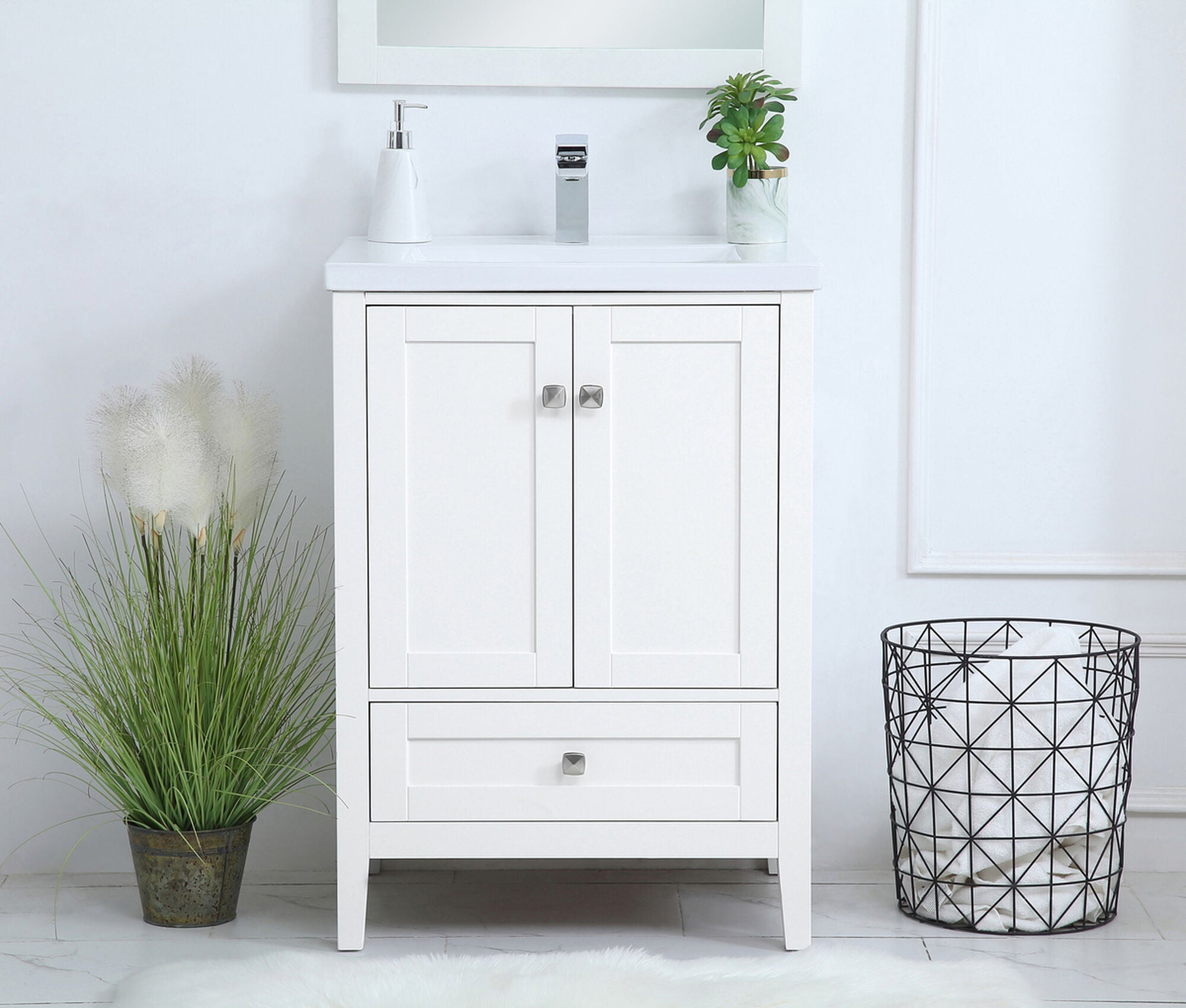 Aqua 24 Inch Bath Vanity Cabinet,