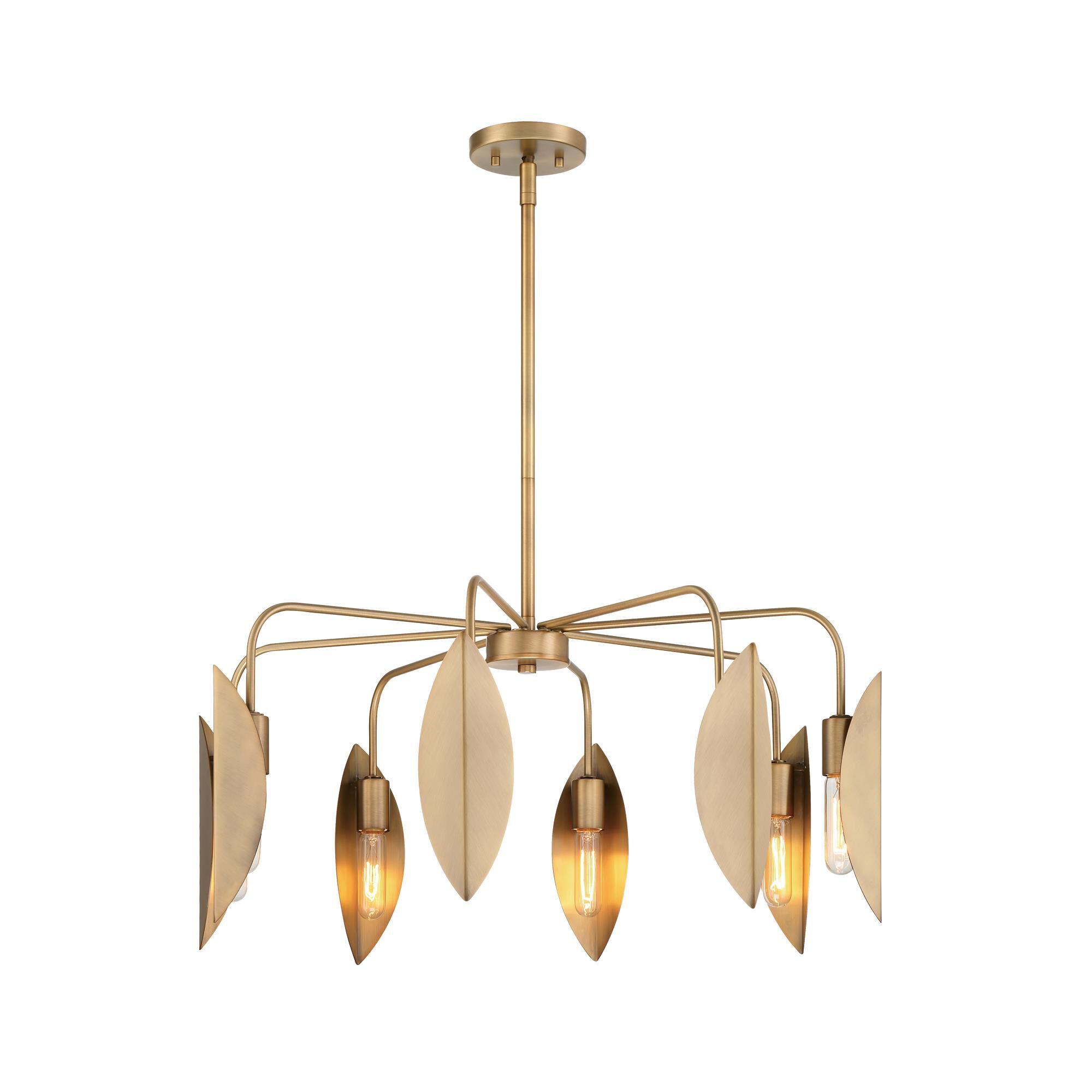 Shown in Old Satin Brass finish and Metal shade