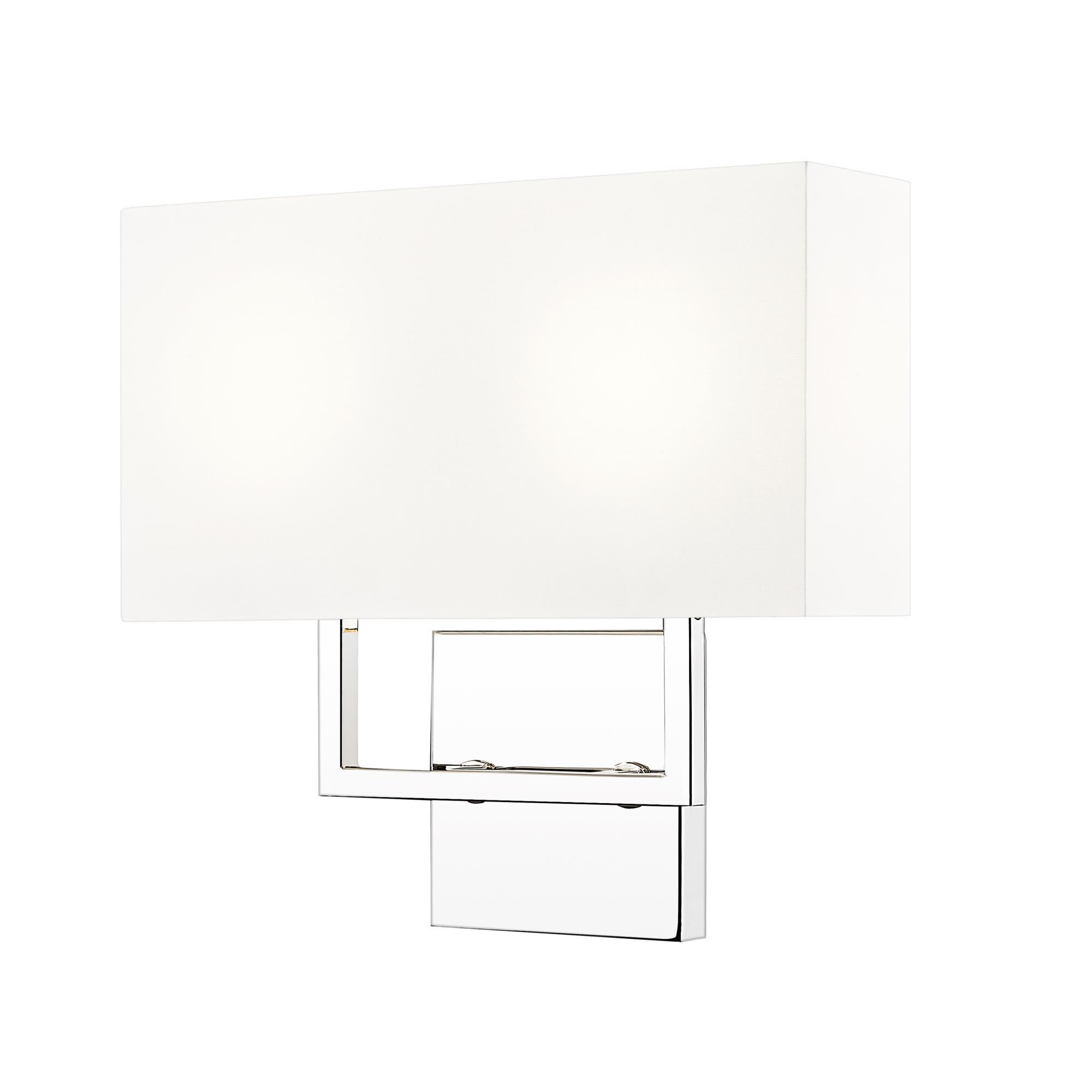 Shown in Polished Nickel finish and White glass and White shade