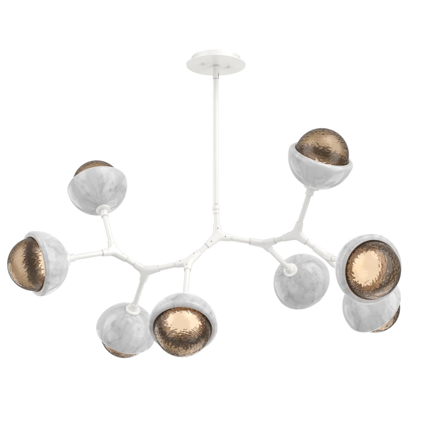 Levi Wilson Cabochon 38 Inch Linear Suspension Light by Hammerton Studio