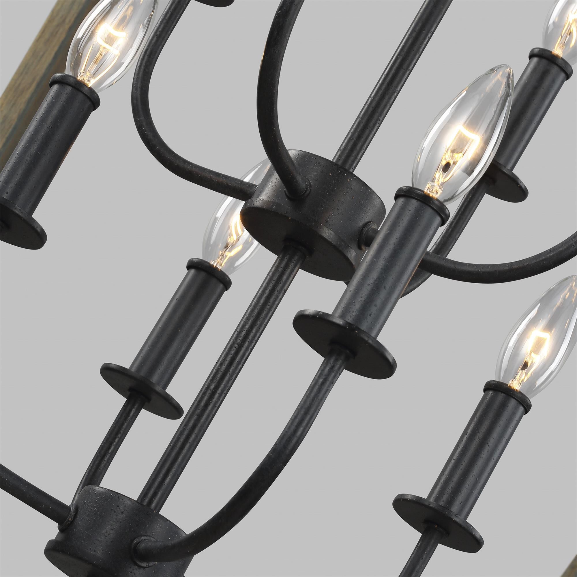 Shown in Weathered Oak Wood - Antique Forged Iron finish