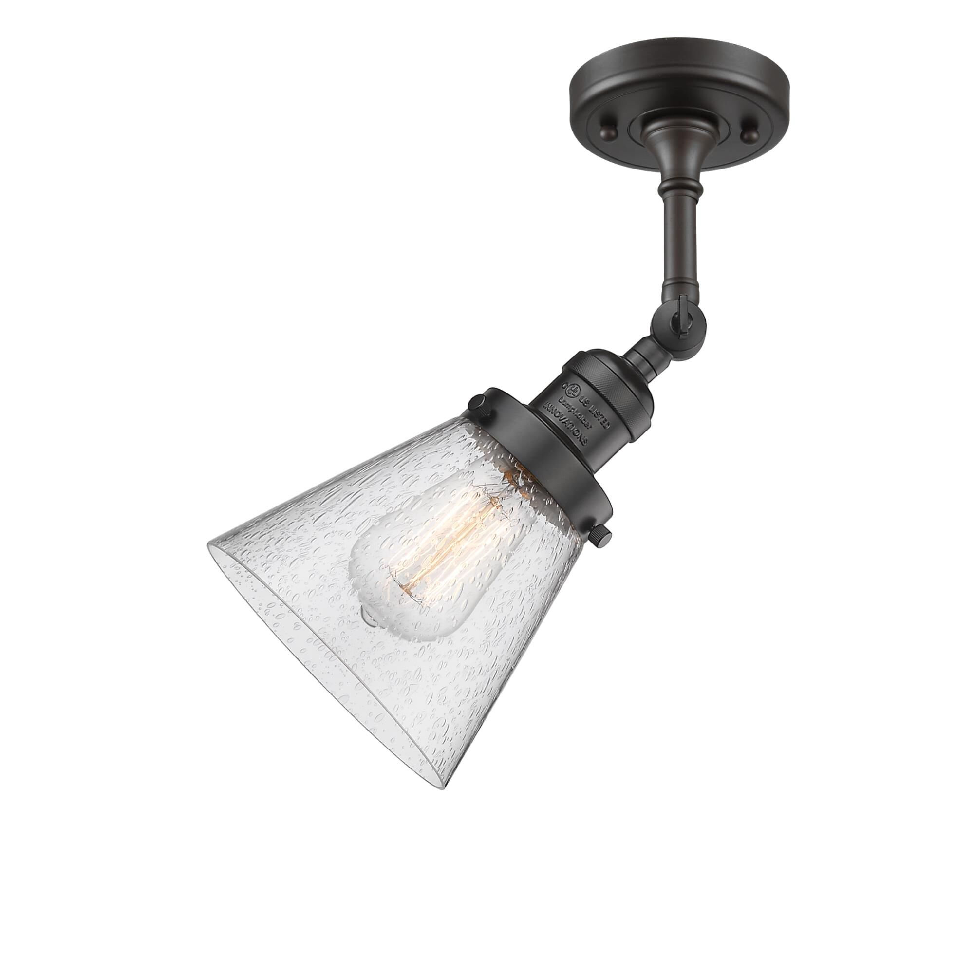 Bruno Marashlian Small Cone 6 Inch 1 Light Semi Flush Mount by Innovations Lighting