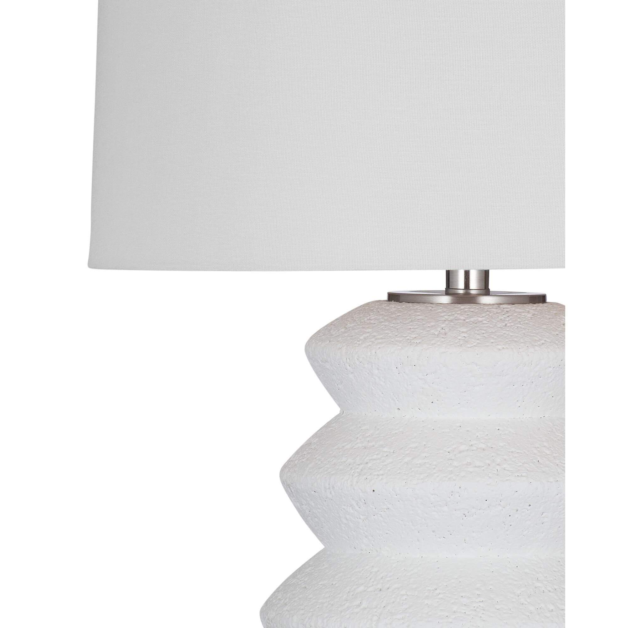 Shown in White finish and White shade