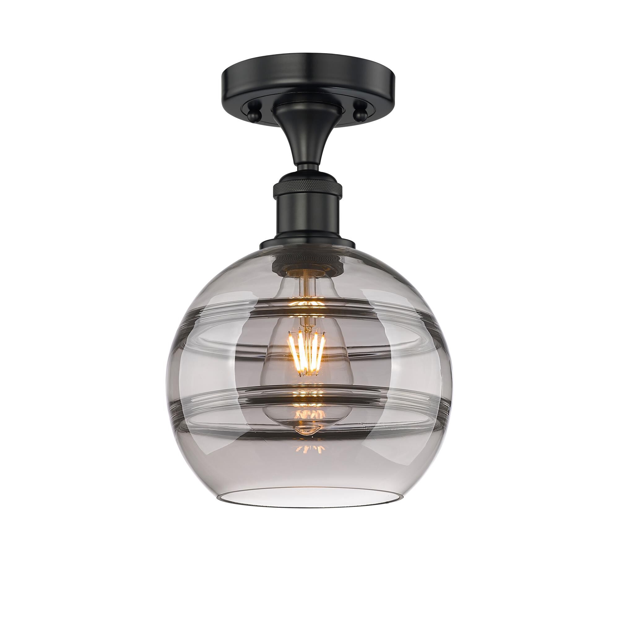 Shown in Matte Black finish and Light Smoke glass