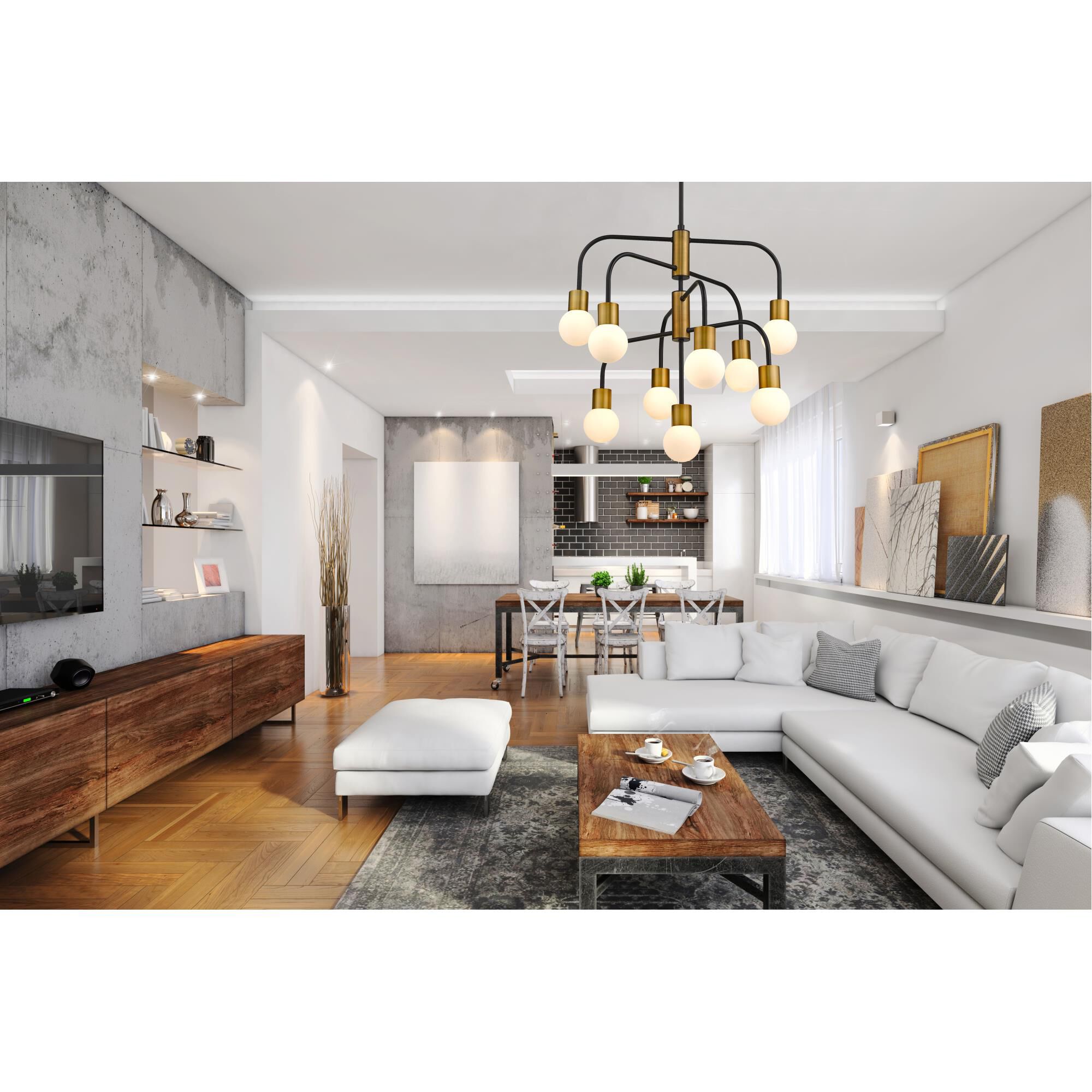 Neutra 26 Inch 9 Light Chandelier by Z-Lite