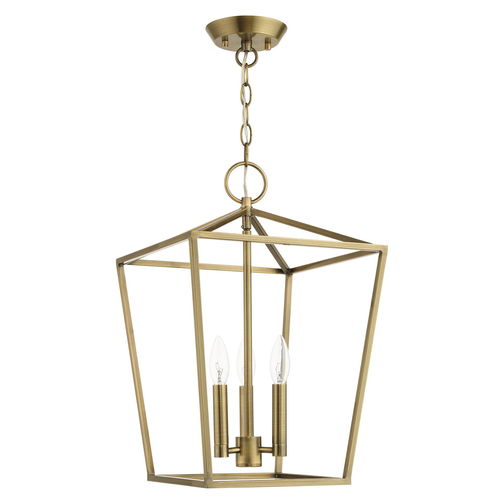 Shown in Antique Brass finish and Antique Brass Metal Shade glass and Antique Brass Metal shade