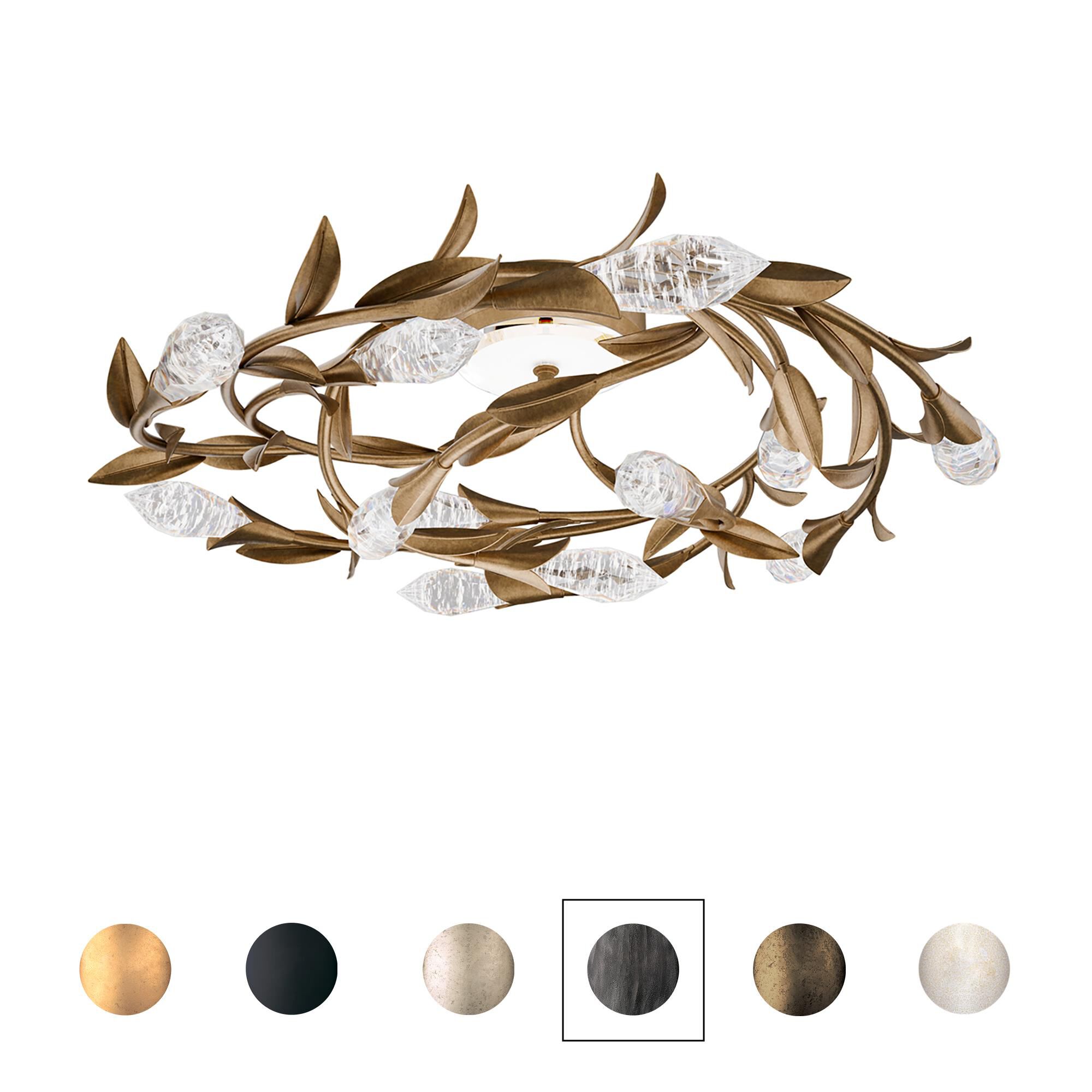 Shown in French Lace finish and Optic Haze crystal