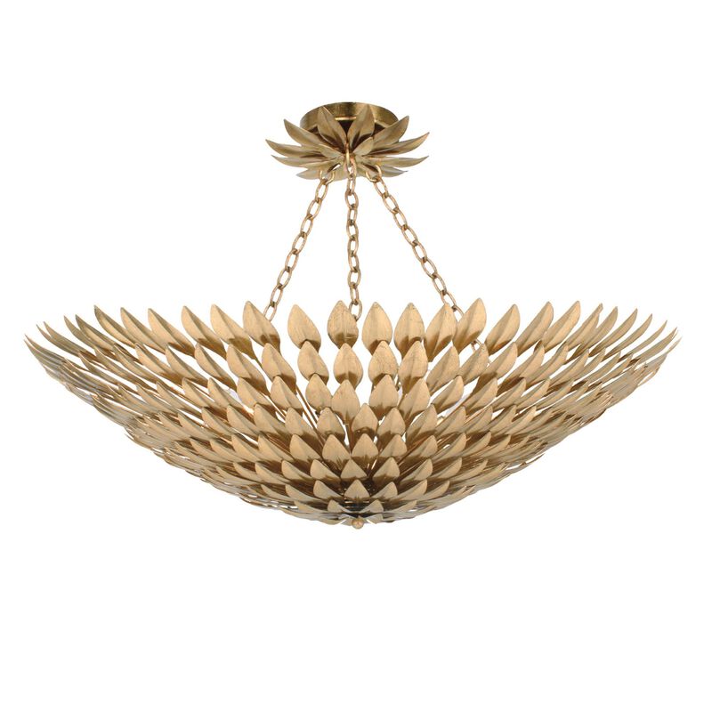 Broche 30 Inch 8 Light Semi Flush Mount by Crystorama