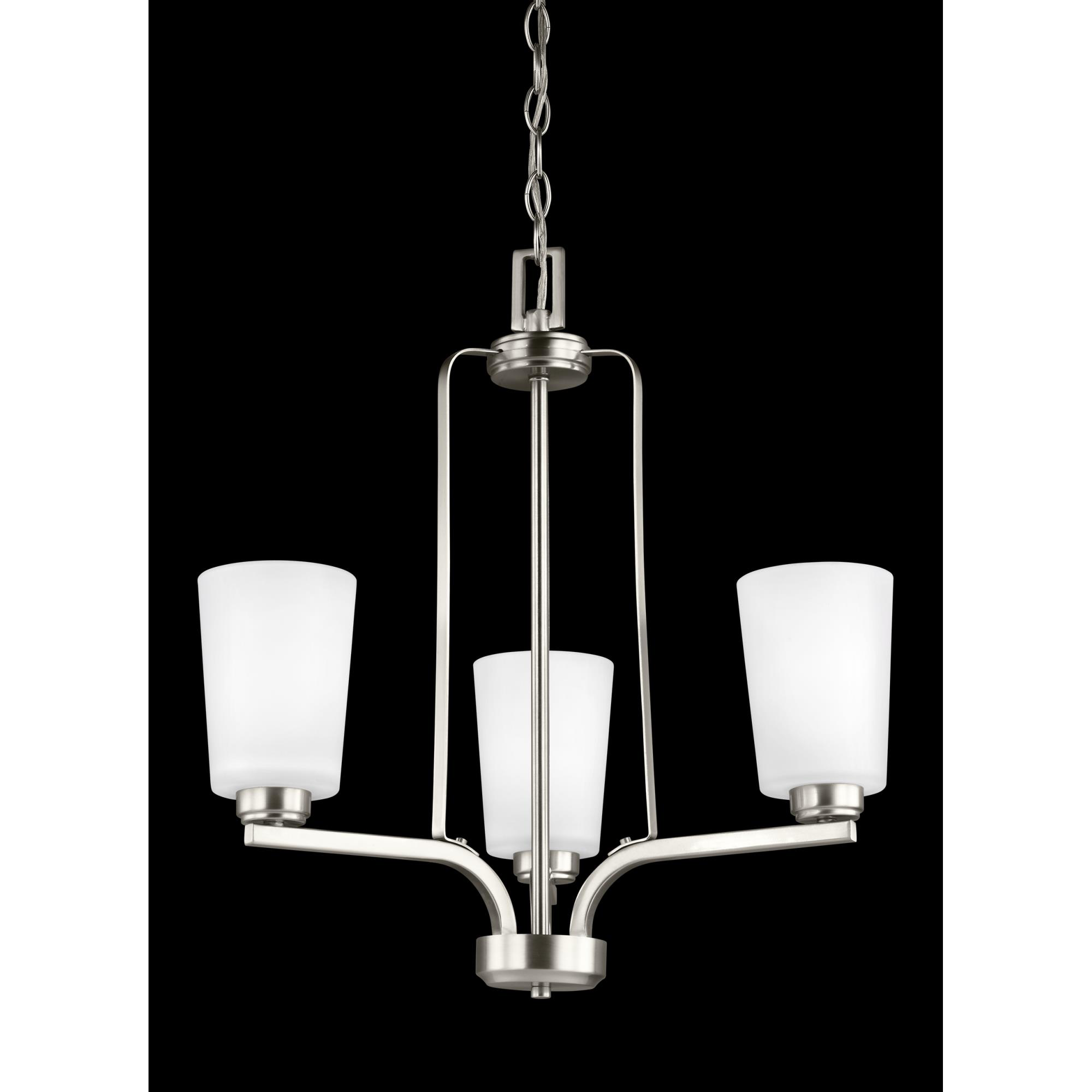 Shown in Brushed Nickel finish and Etched / White Inside  Shades glass and Etched / White Inside Glass s shade