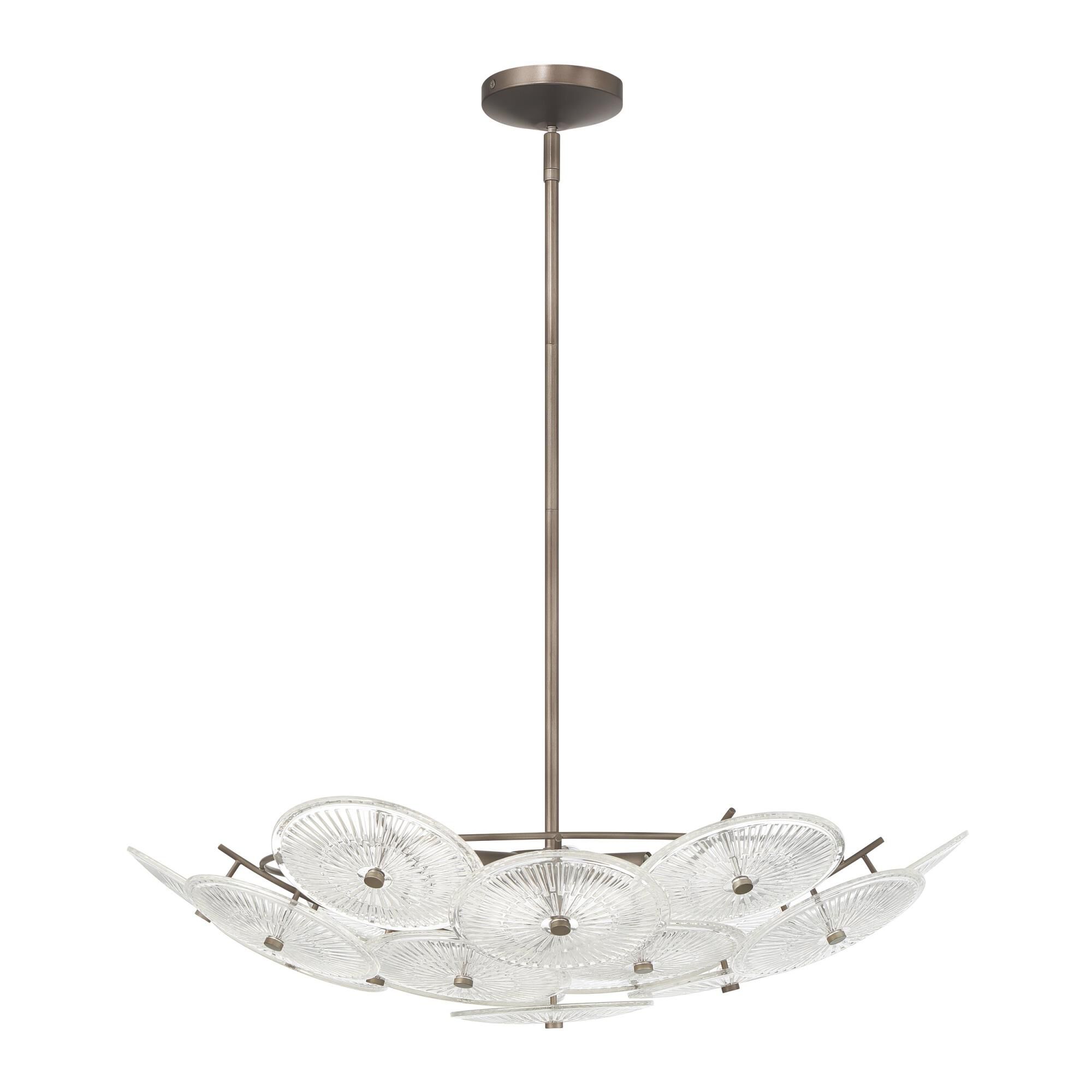 Shown in Forged Bronze finish and Clear Starburst glass