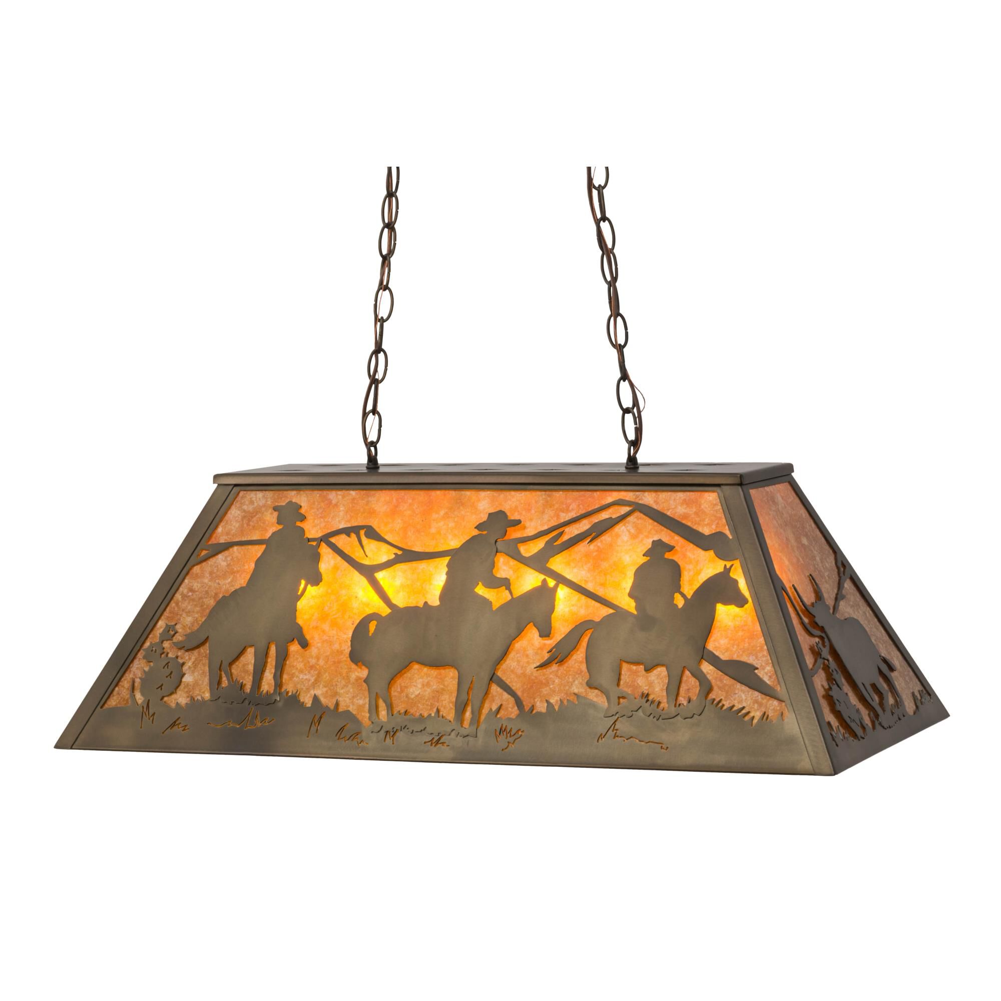 Rustlers 33 Inch 6 Light Linear Suspension Light by Meyda Lighting