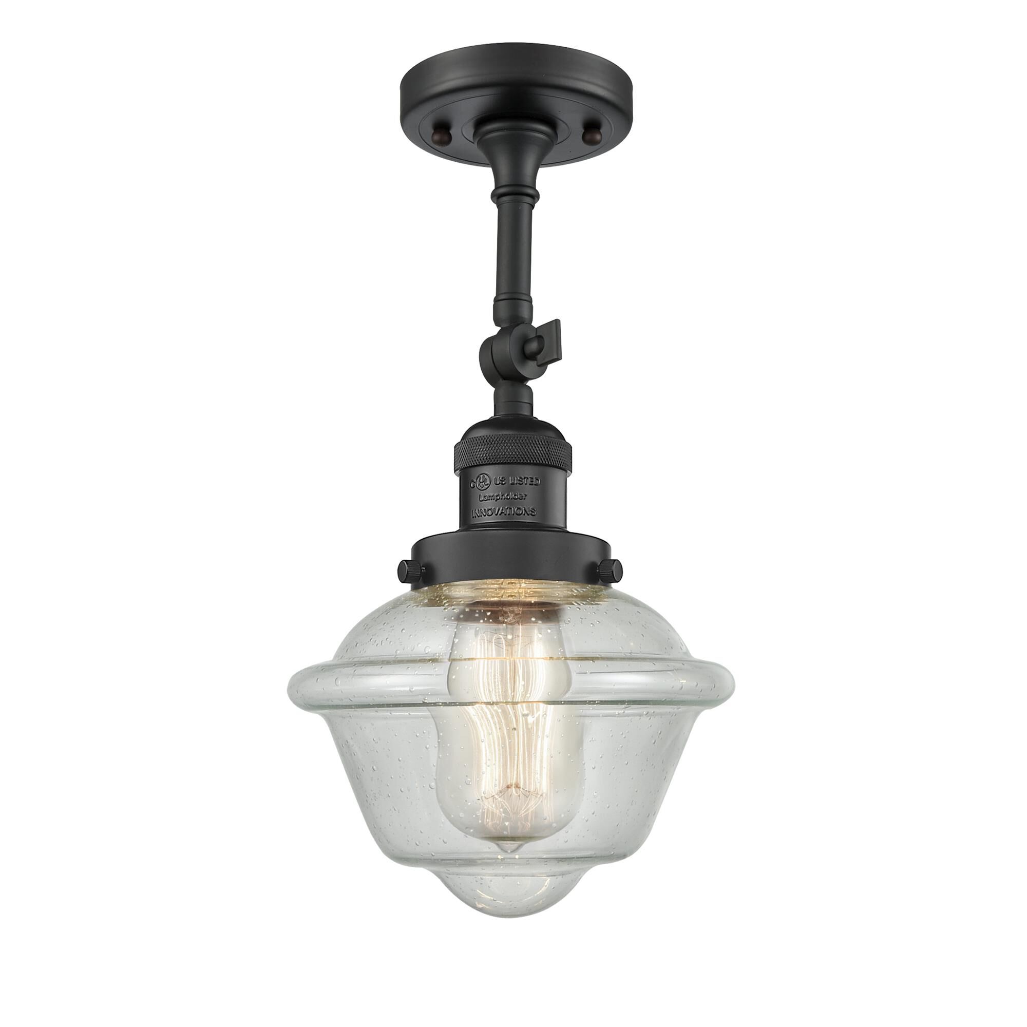 Shown in Matte Black finish and Seedy glass