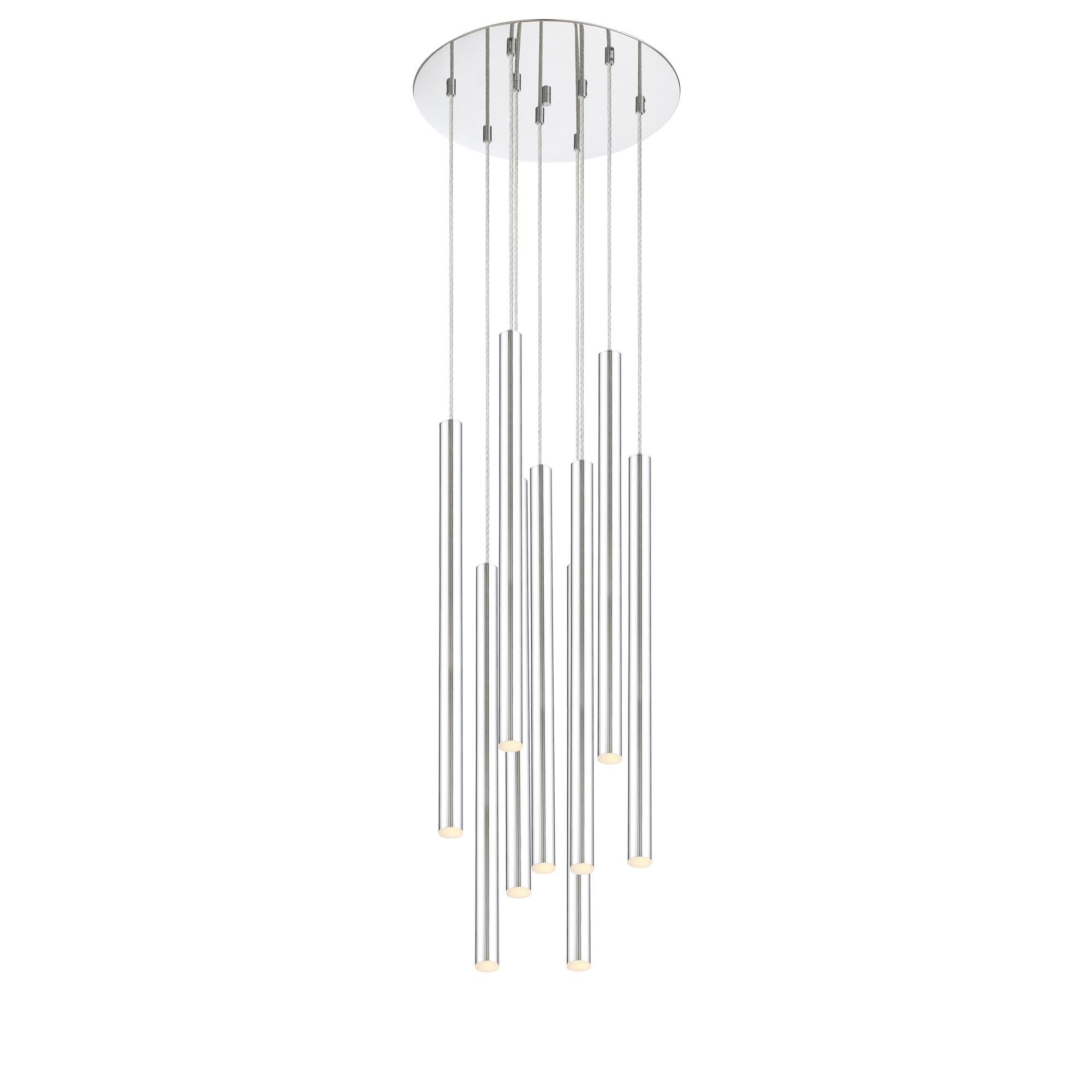 Shown in Chrome finish and Steel glass and Steel shade