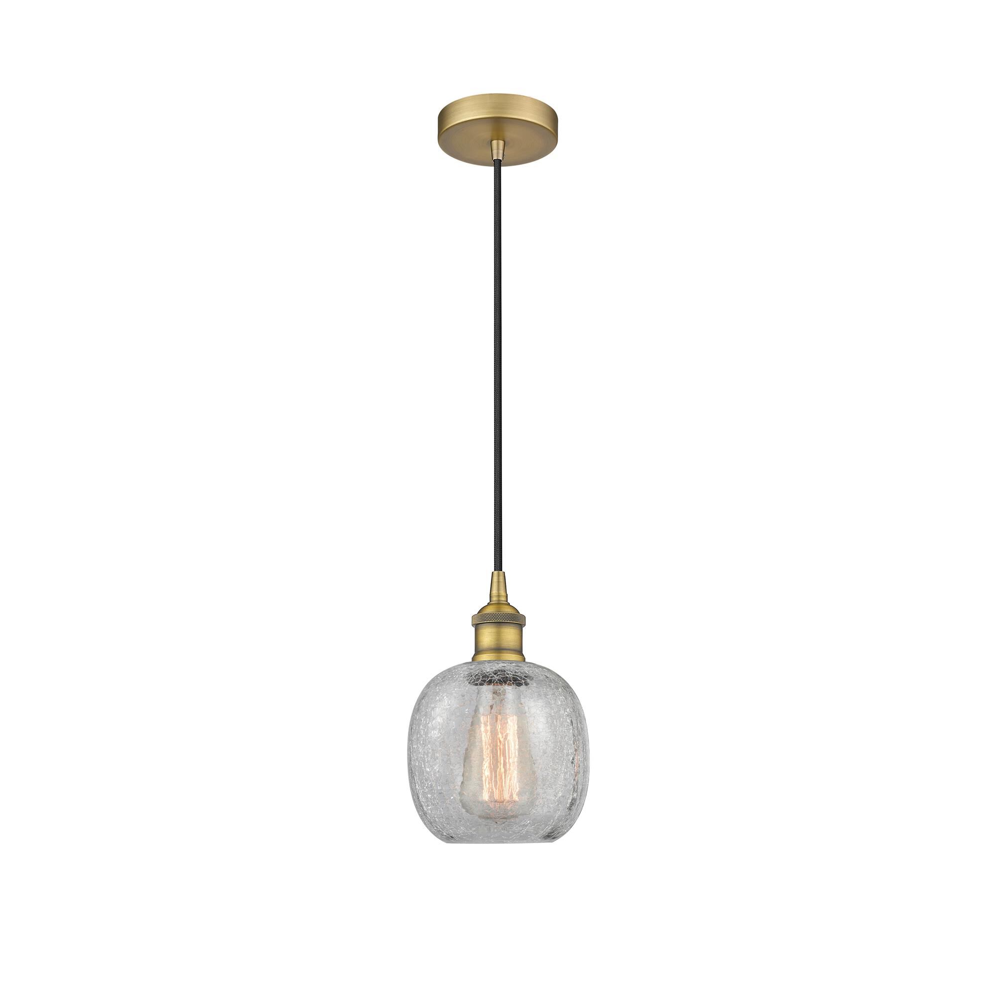Shown in Brushed Brass finish and Clear glass