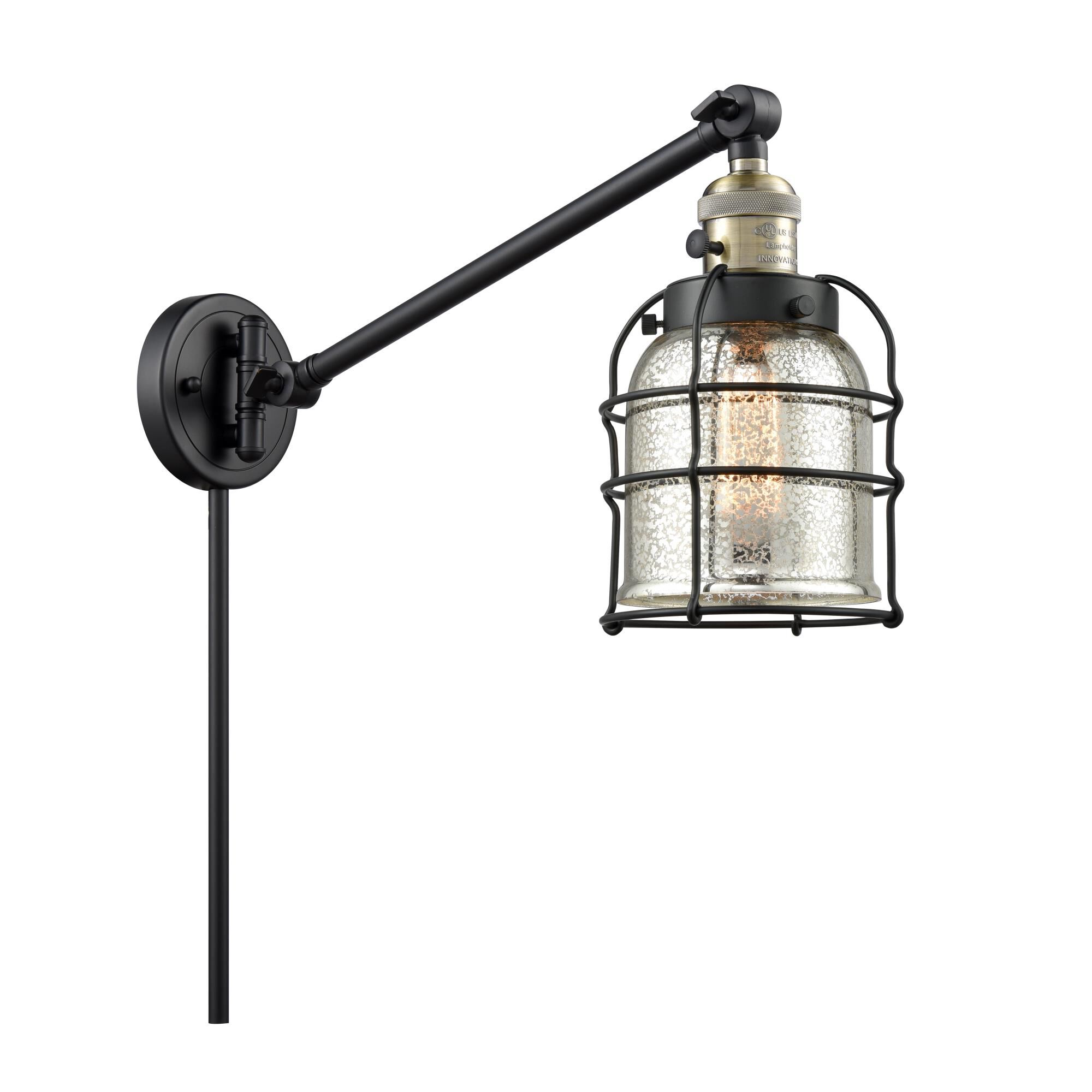 Shown in Black Antique Brass finish and Silver Plated Mercury glass