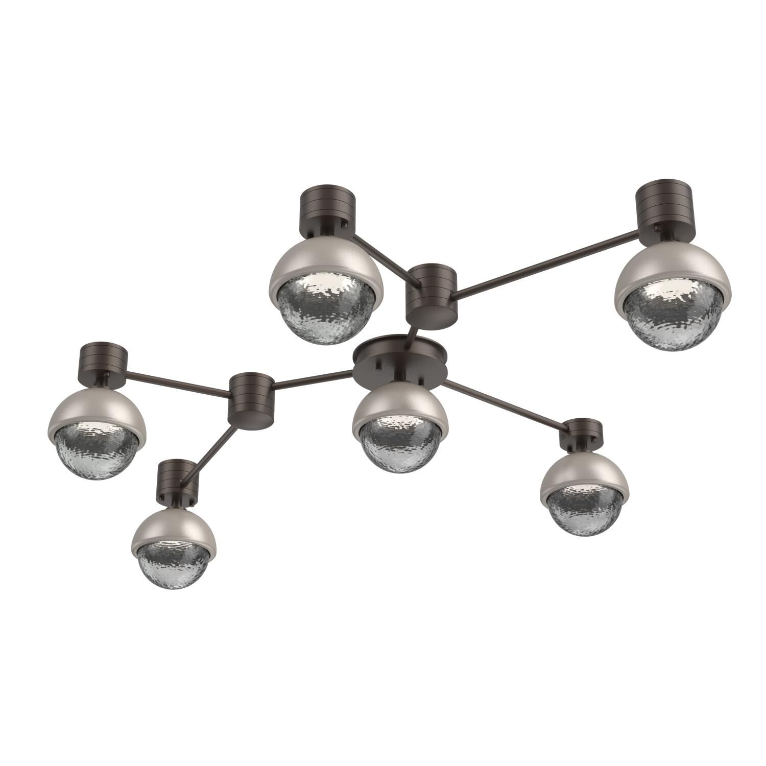Shown in Flat Bronze finish and Smoke glass and Beige Silver accent