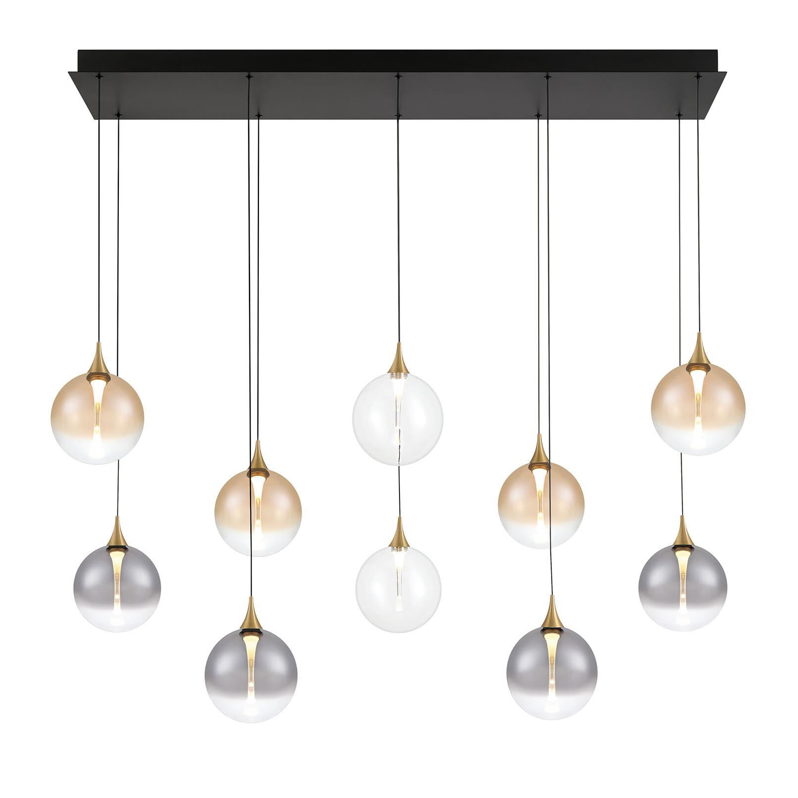 Shown in Gold finish and Mixed glass