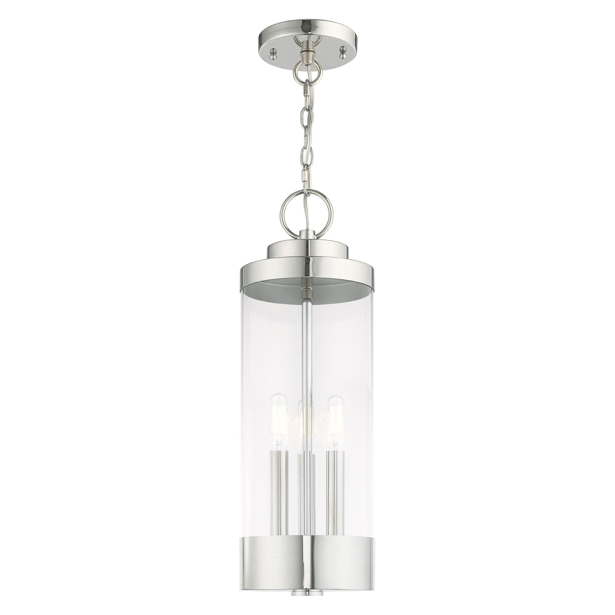 Hillcrest 20 Inch Tall 3 Light Outdoor Hanging Lantern by Livex Lighting